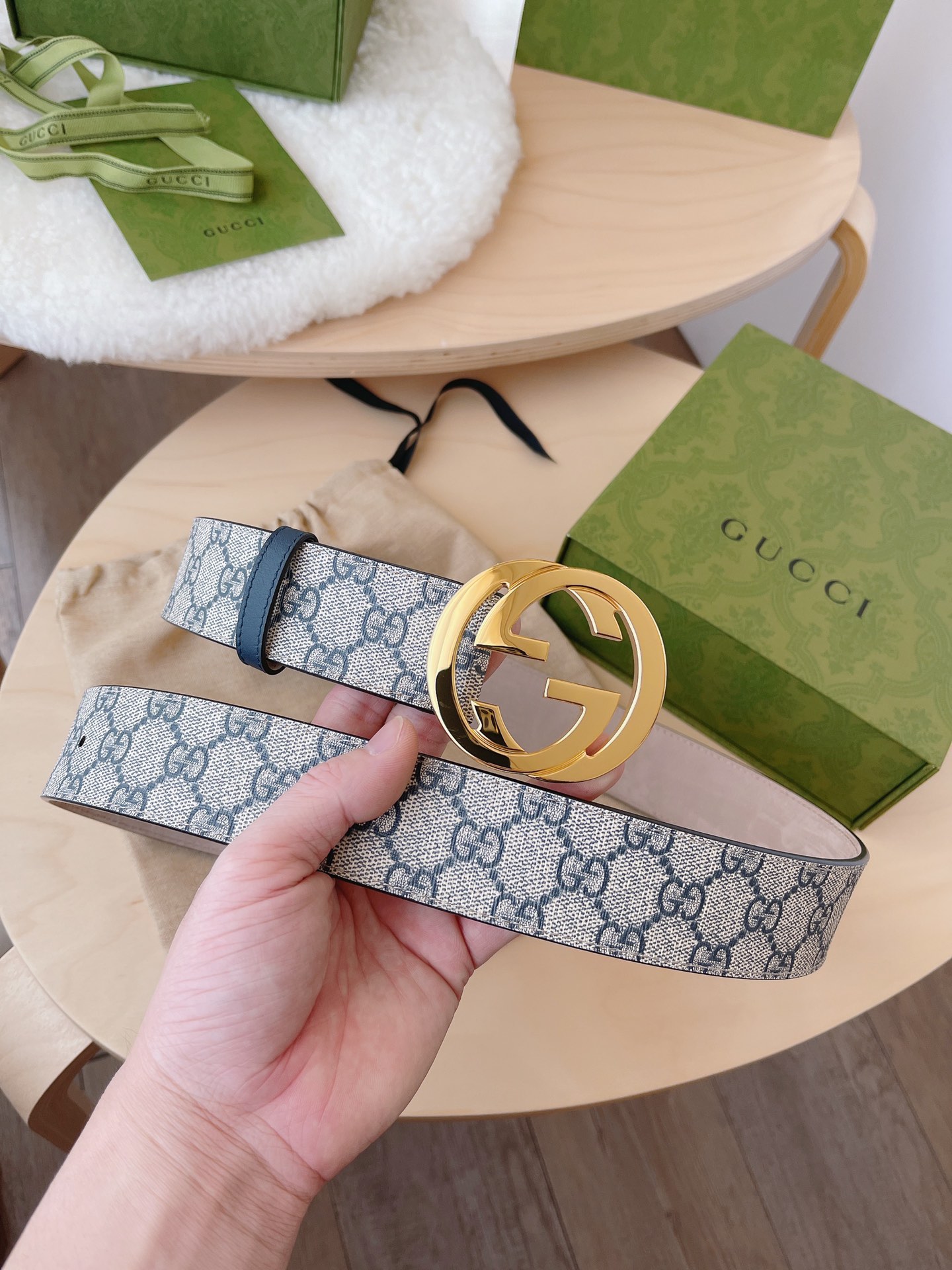 Gucci Basic Belt Canvas Black S-m