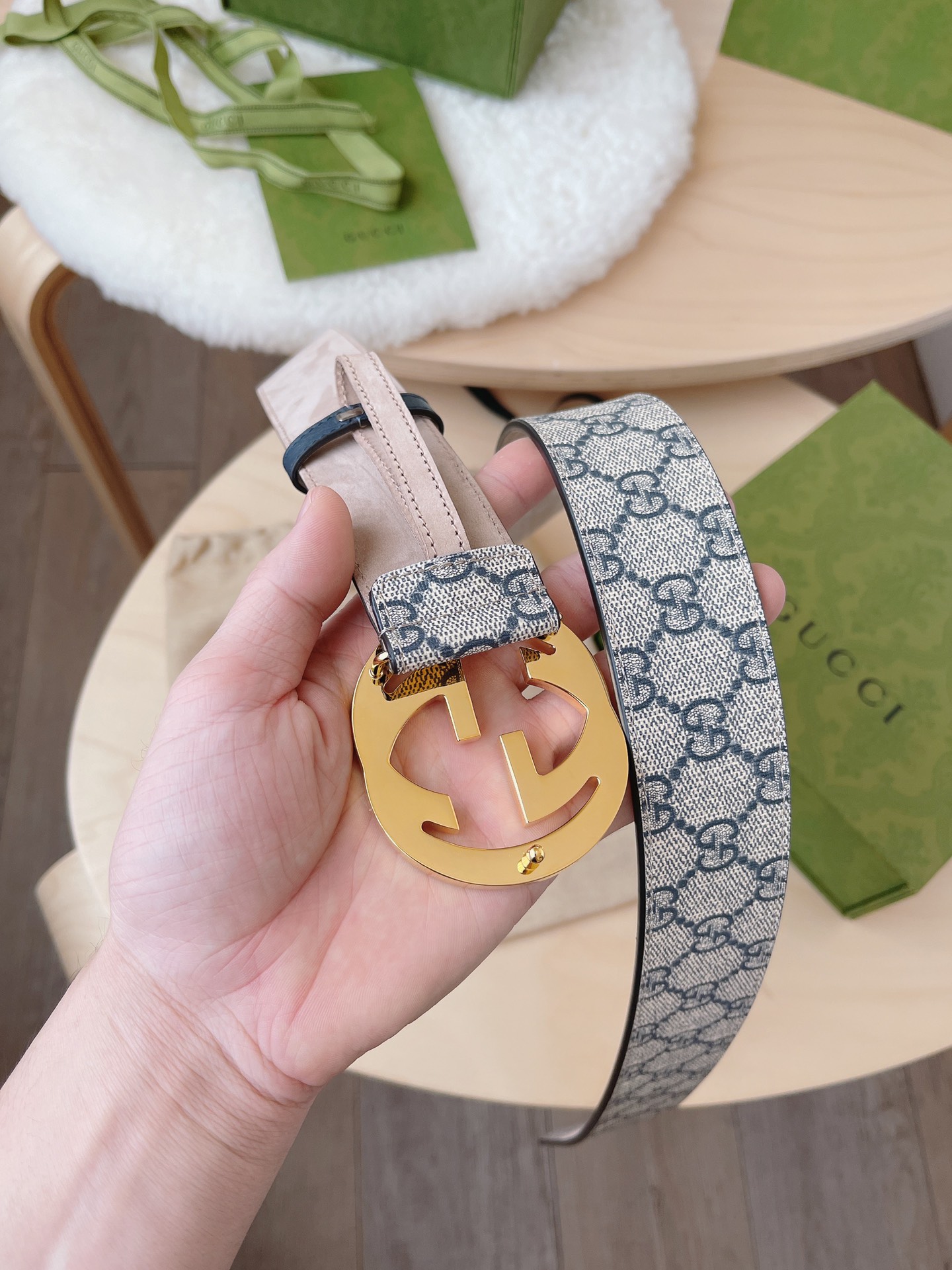 Gucci Basic Belt Canvas Black S-m