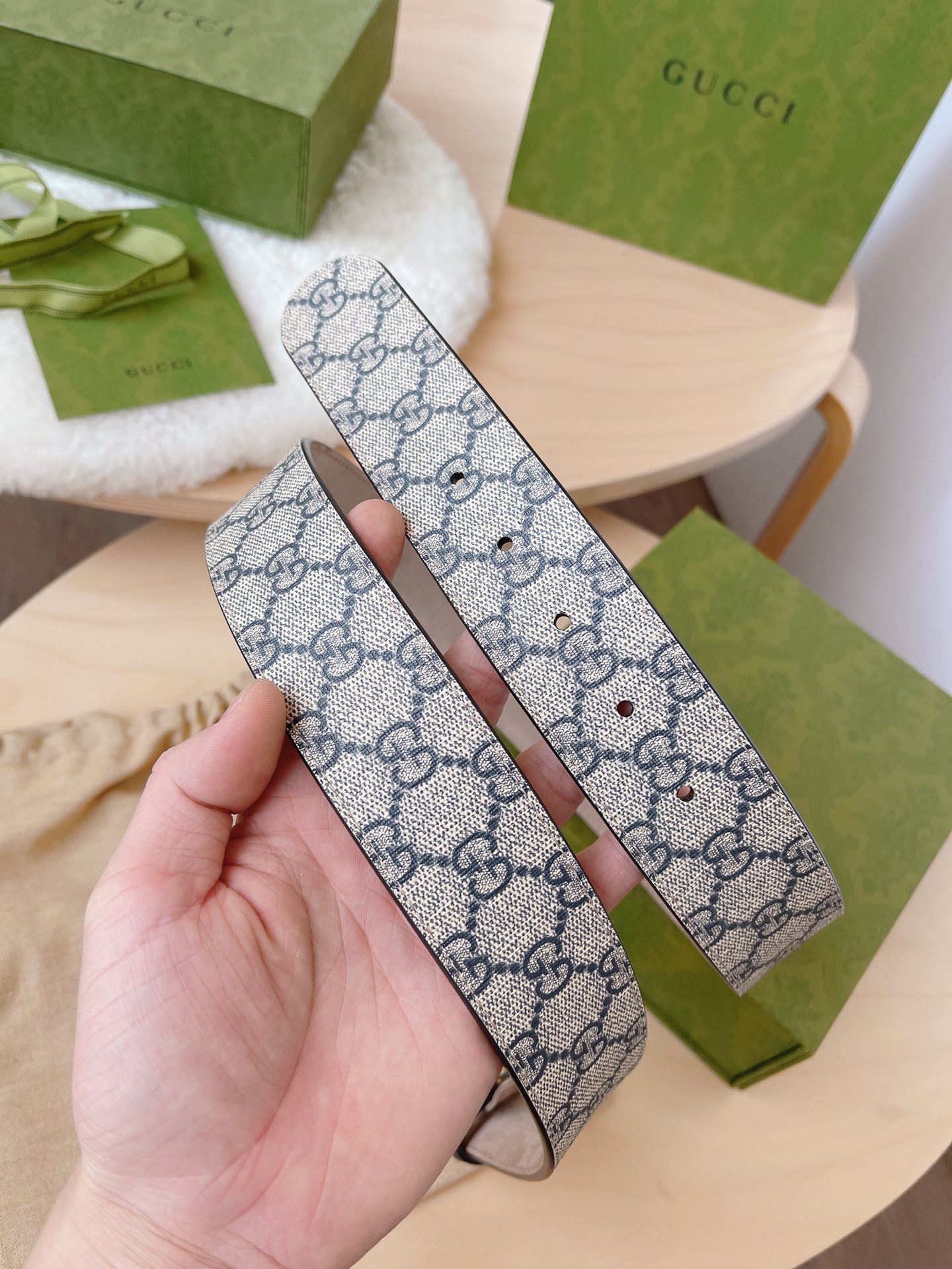 Gucci Basic Belt Canvas Black S-m