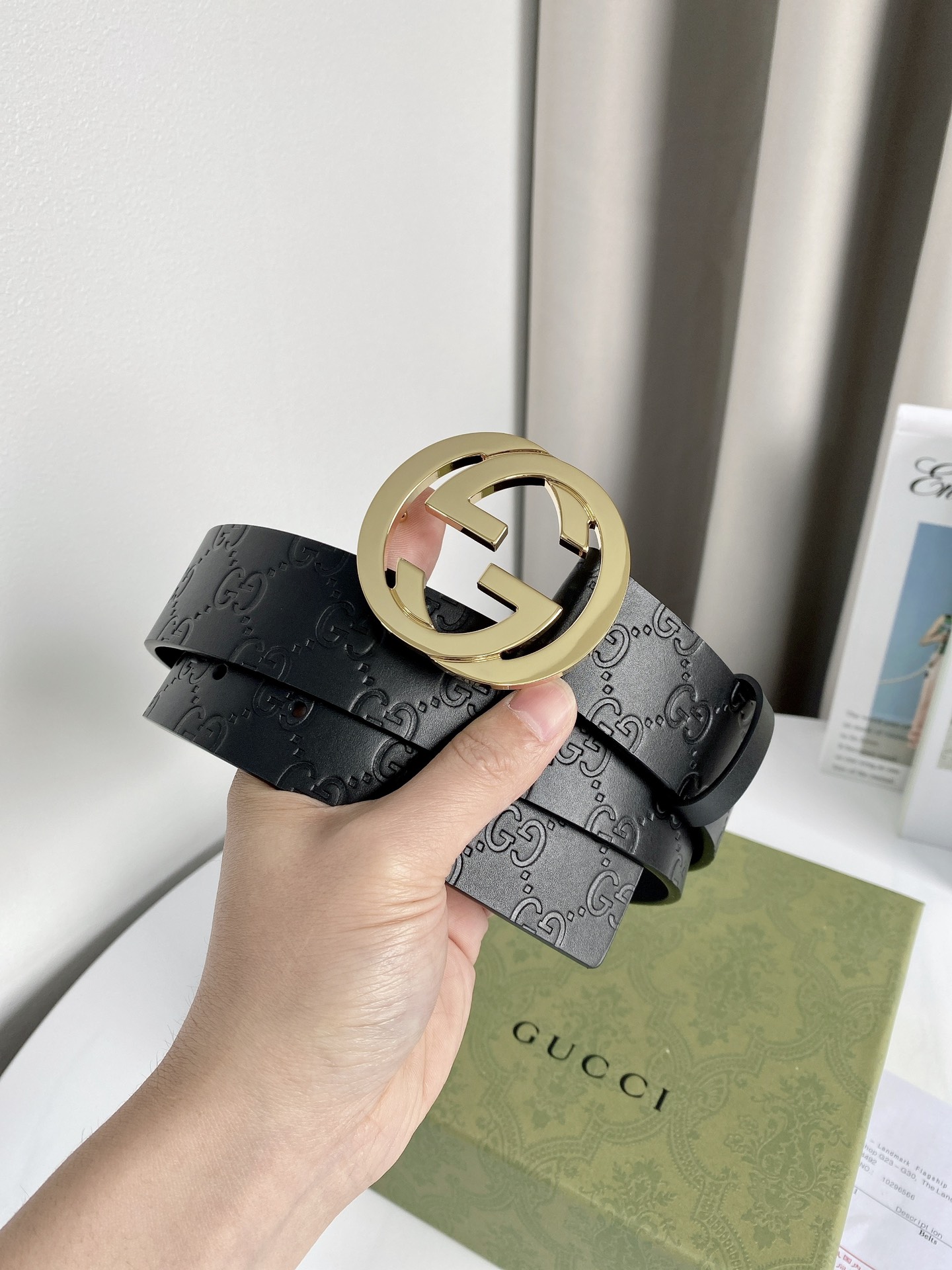 Gucci Basic Belt Cow Leather S-m