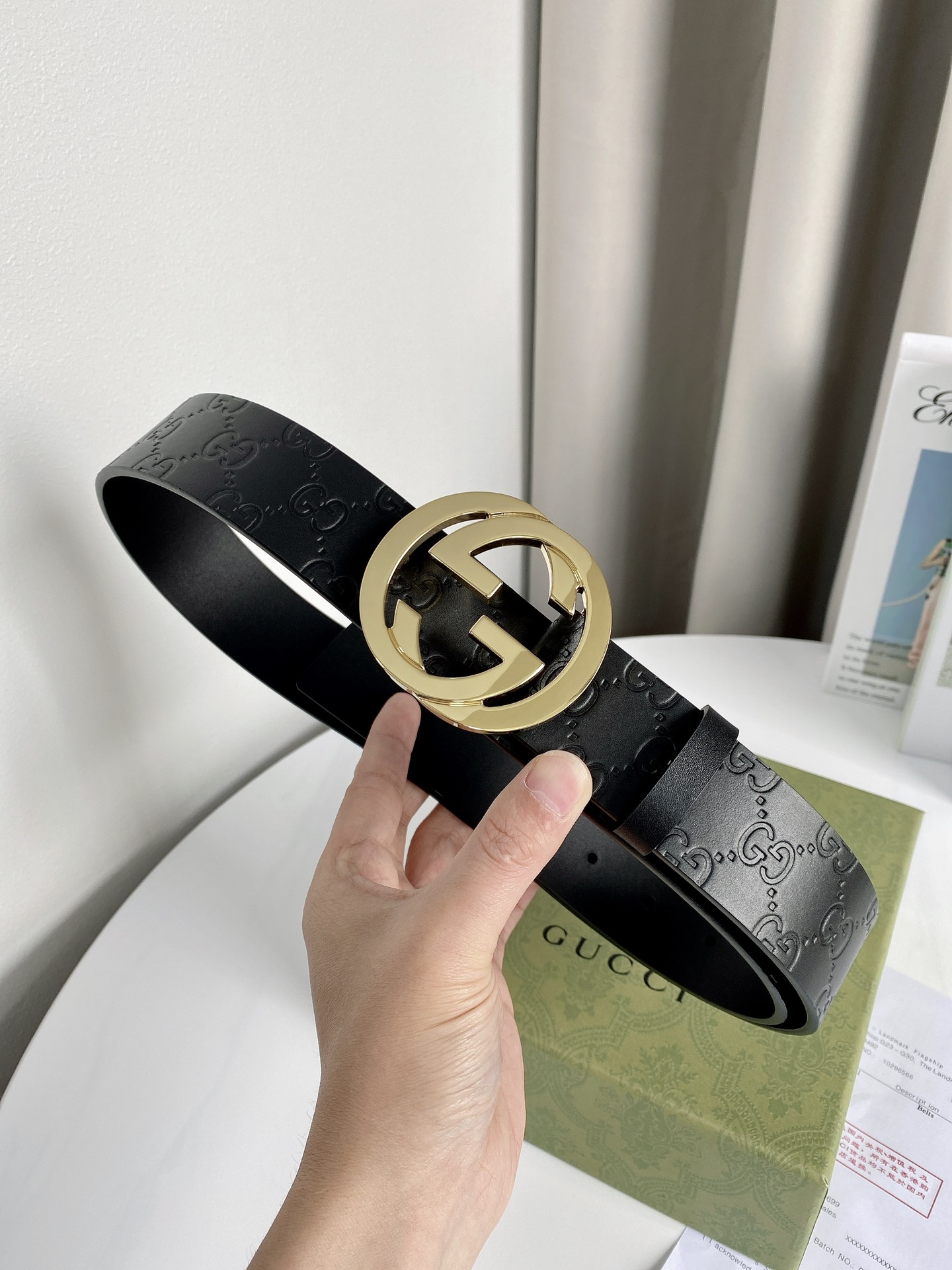 Gucci Basic Belt Cow Leather S-m