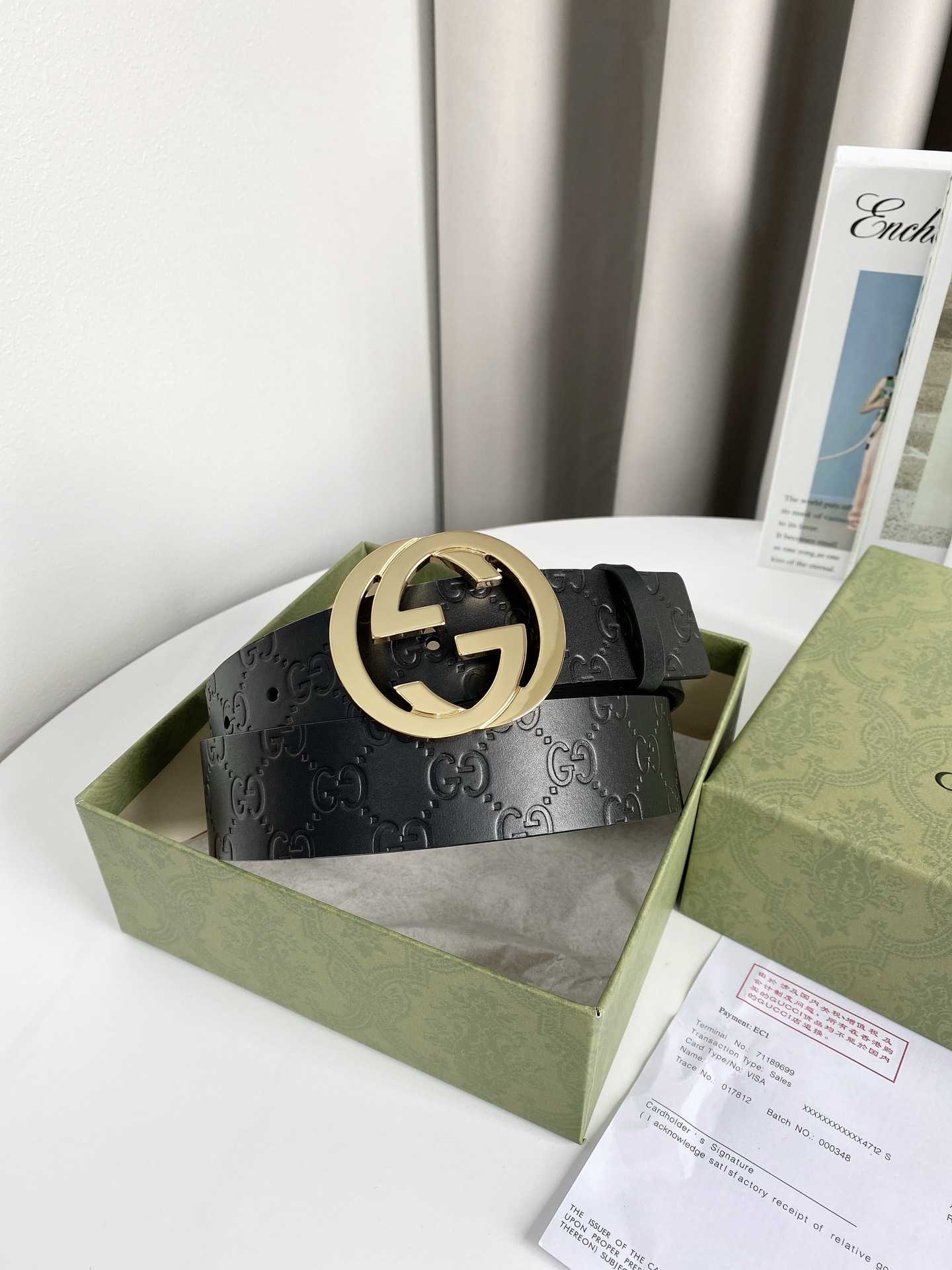Gucci Basic Belt Cow Leather S-m