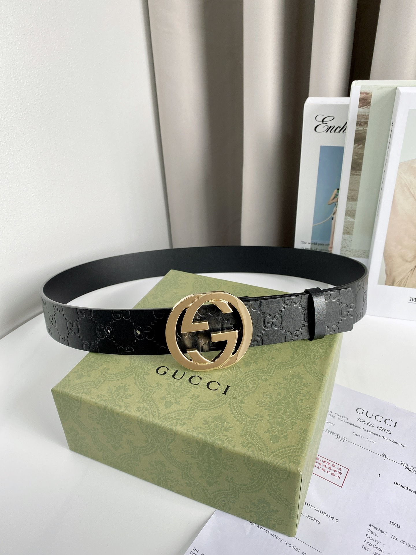 Gucci Basic Belt Cow Leather S-m