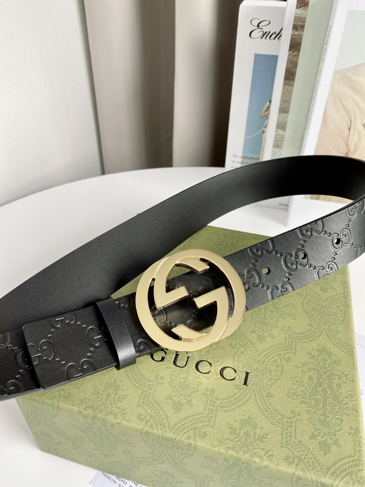 Gucci Basic Belt Cow Leather S-m