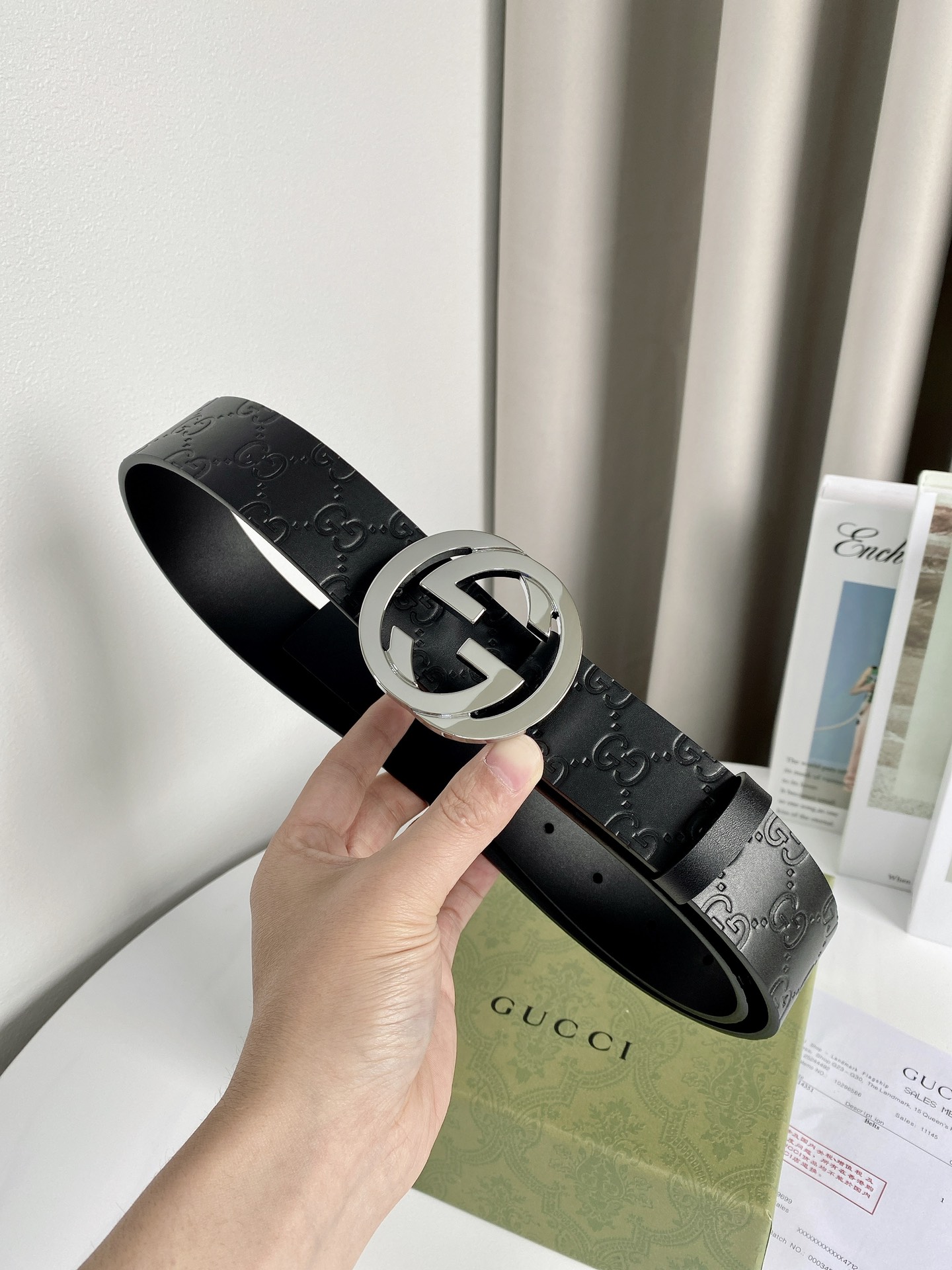 Gucci Basic Belt Cow Leather S-m