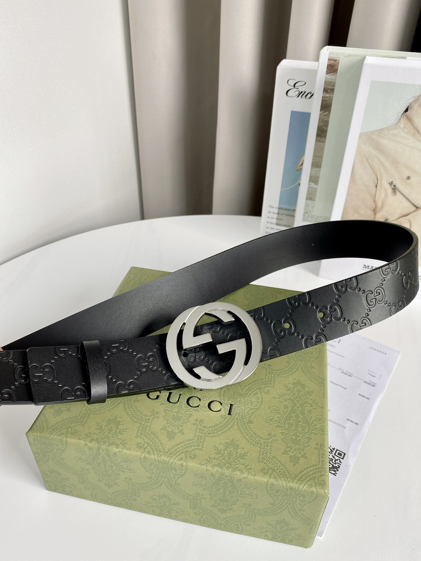 Gucci Basic Belt Cow Leather S-m