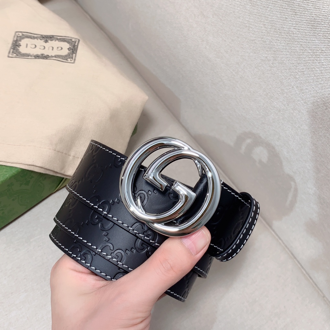 Gucci Basic Belt Cow Leather S-m