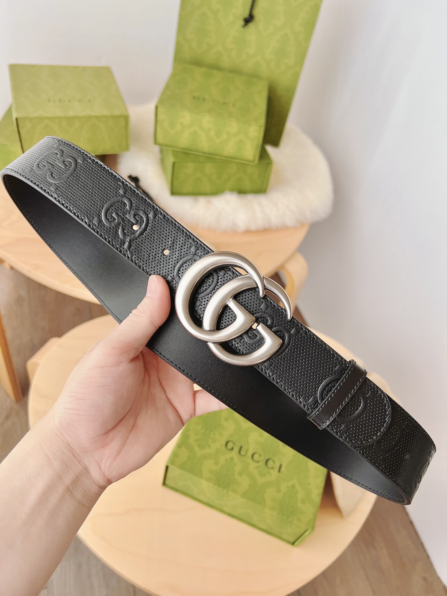 Gucci Leather Belt Black M