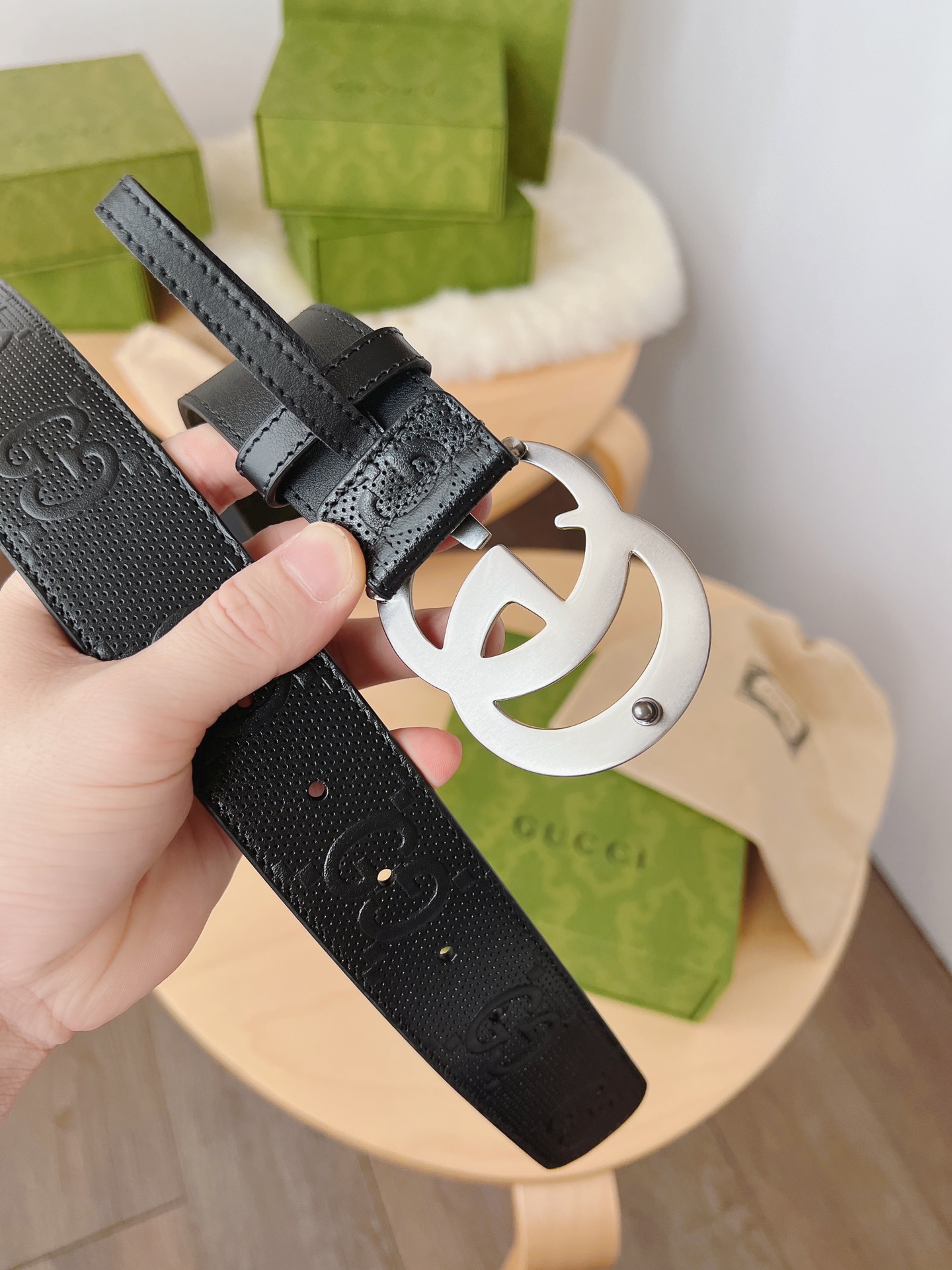 Gucci Leather Belt Black M
