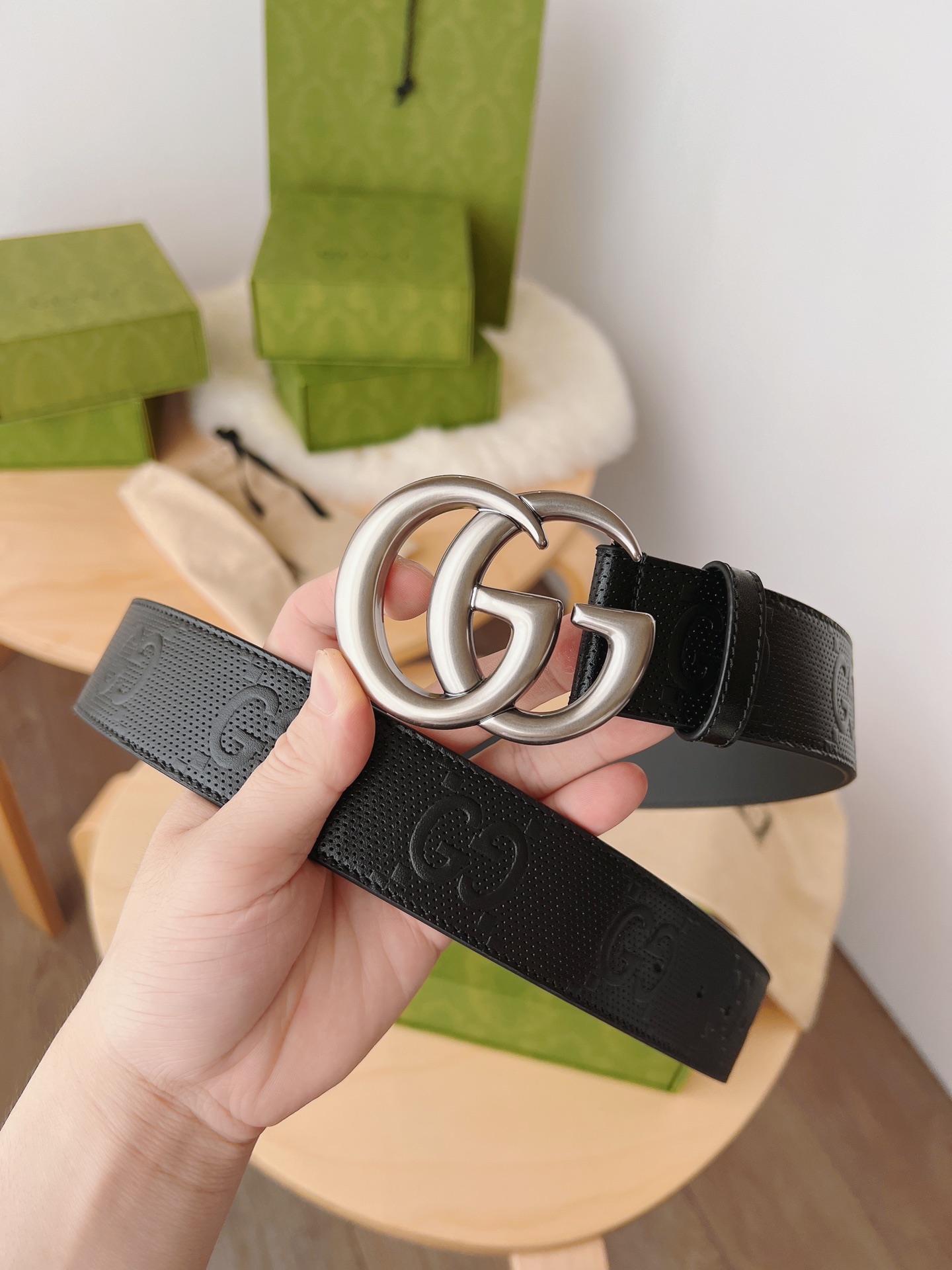 Gucci Leather Belt Black M