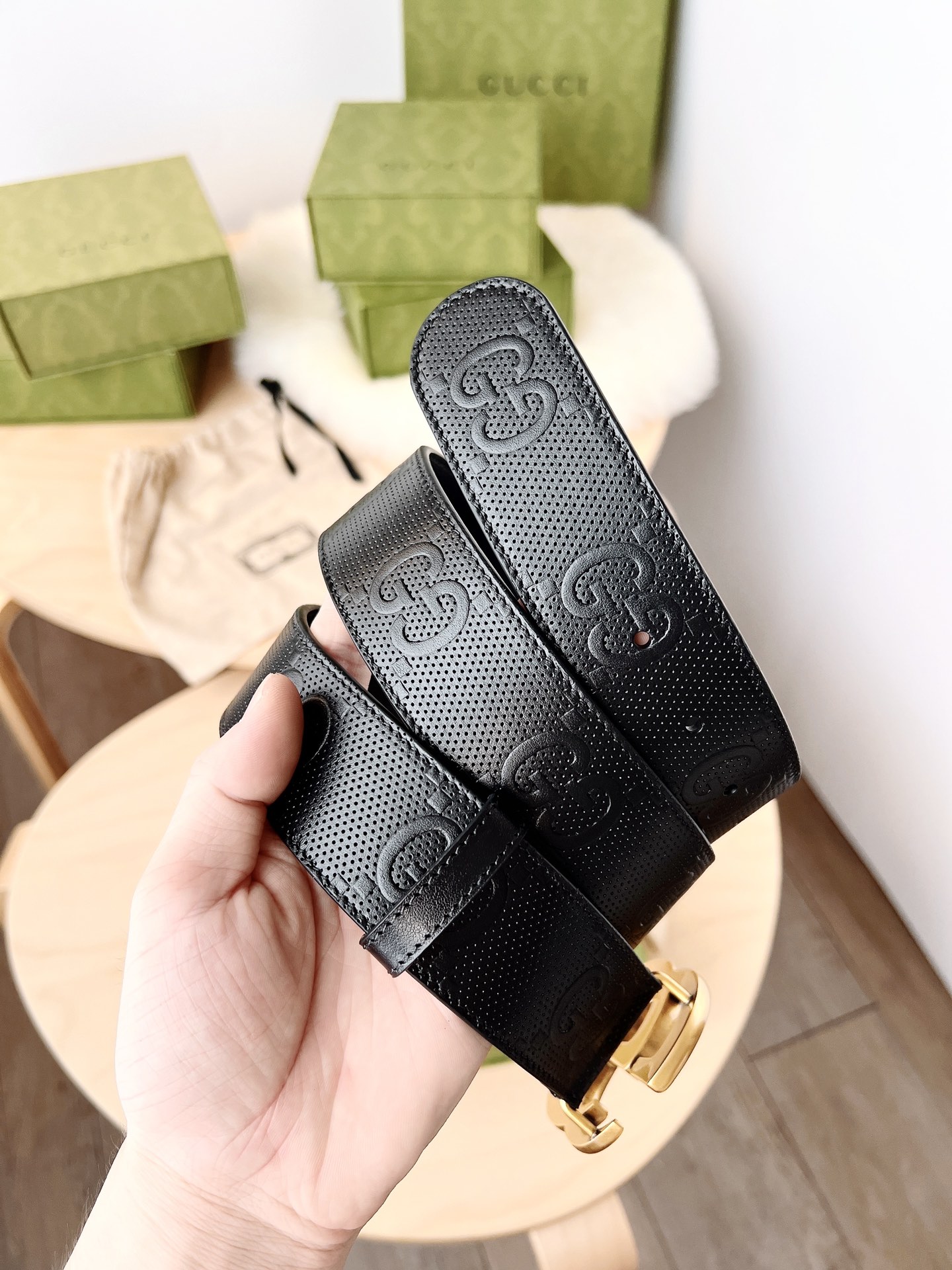 Gucci Leather Belt Black M