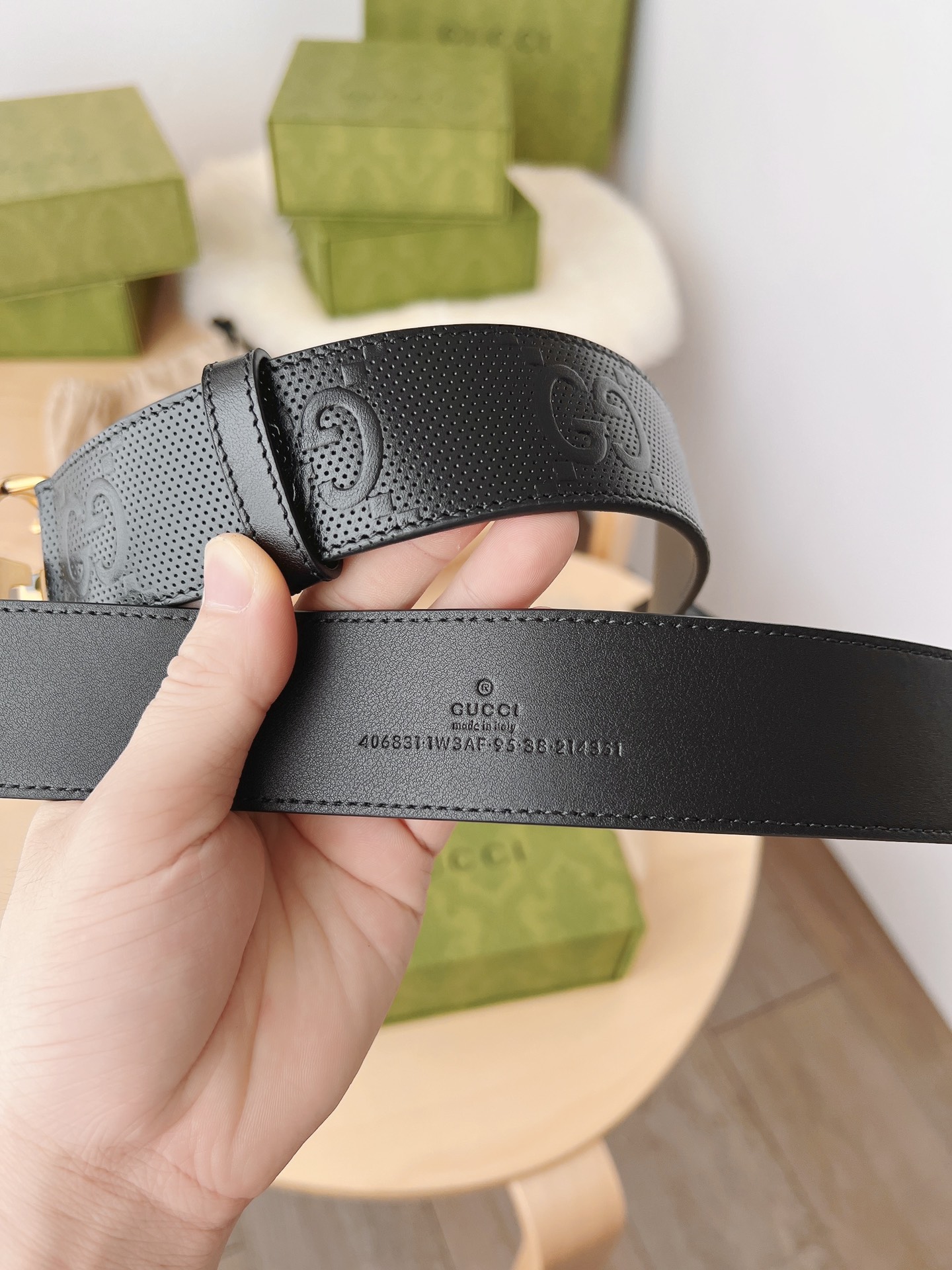 Gucci Leather Belt Black M