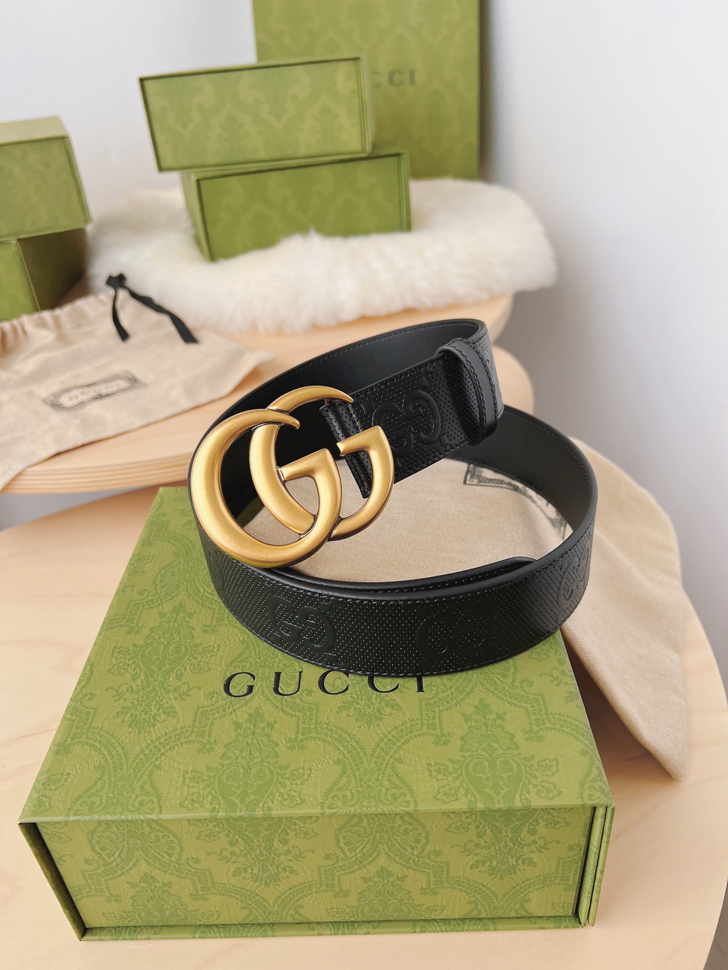 Gucci Leather Belt Black M