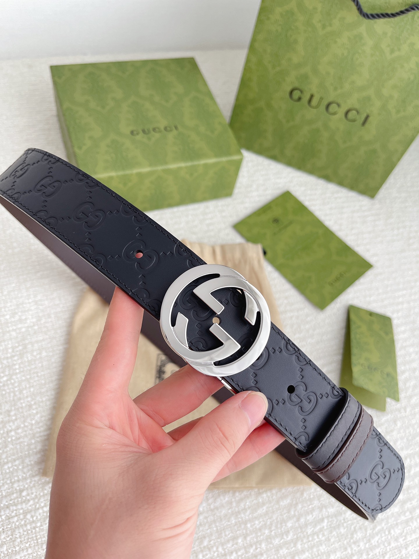 Gucci Basic Belt Cow Leather S