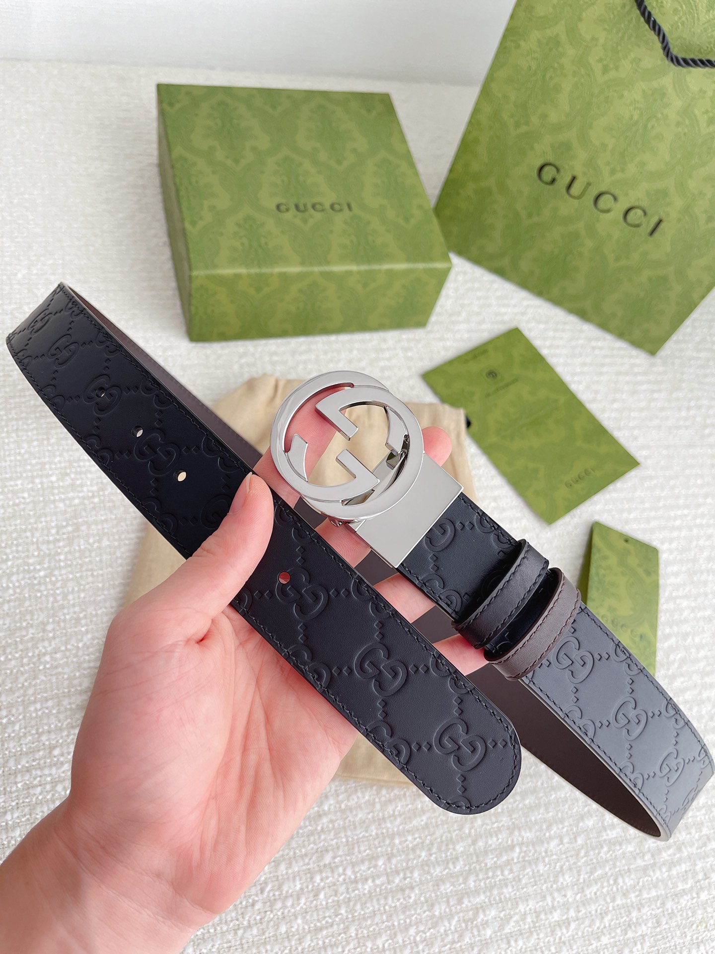 Gucci Basic Belt Cow Leather S