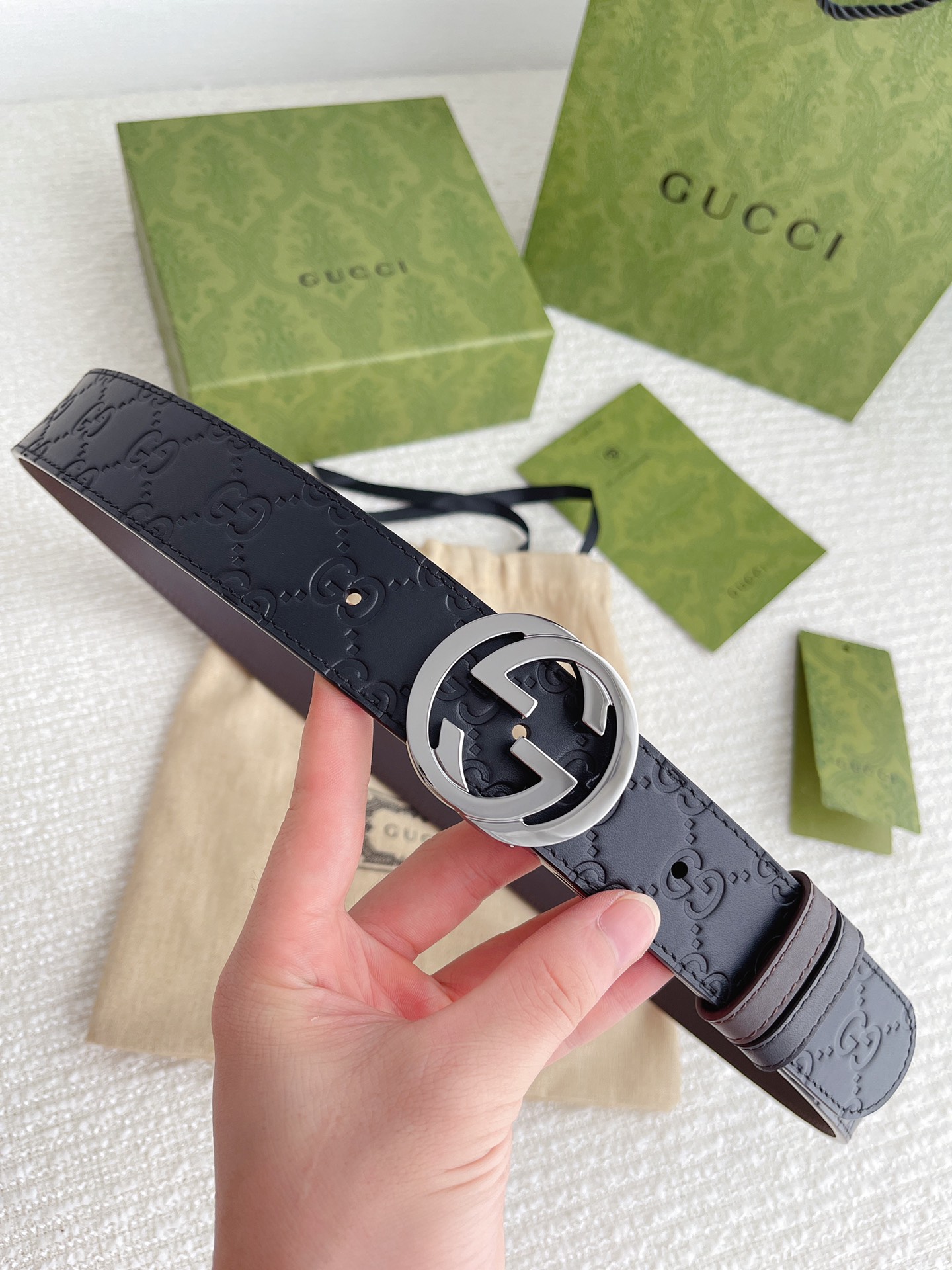 Gucci Basic Belt Cow Leather S