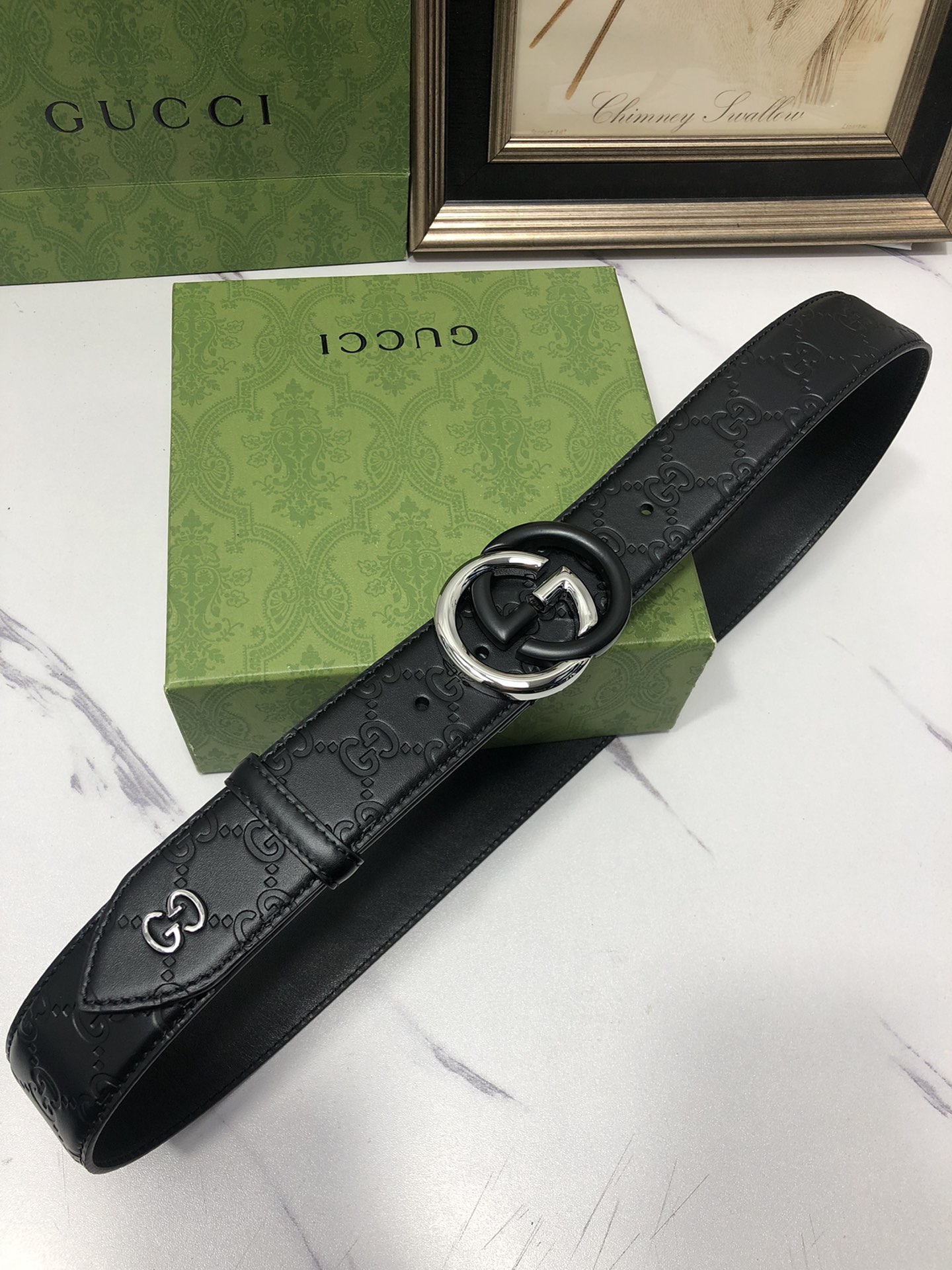 Gucci Male Leather Belt Top Grain Leather L