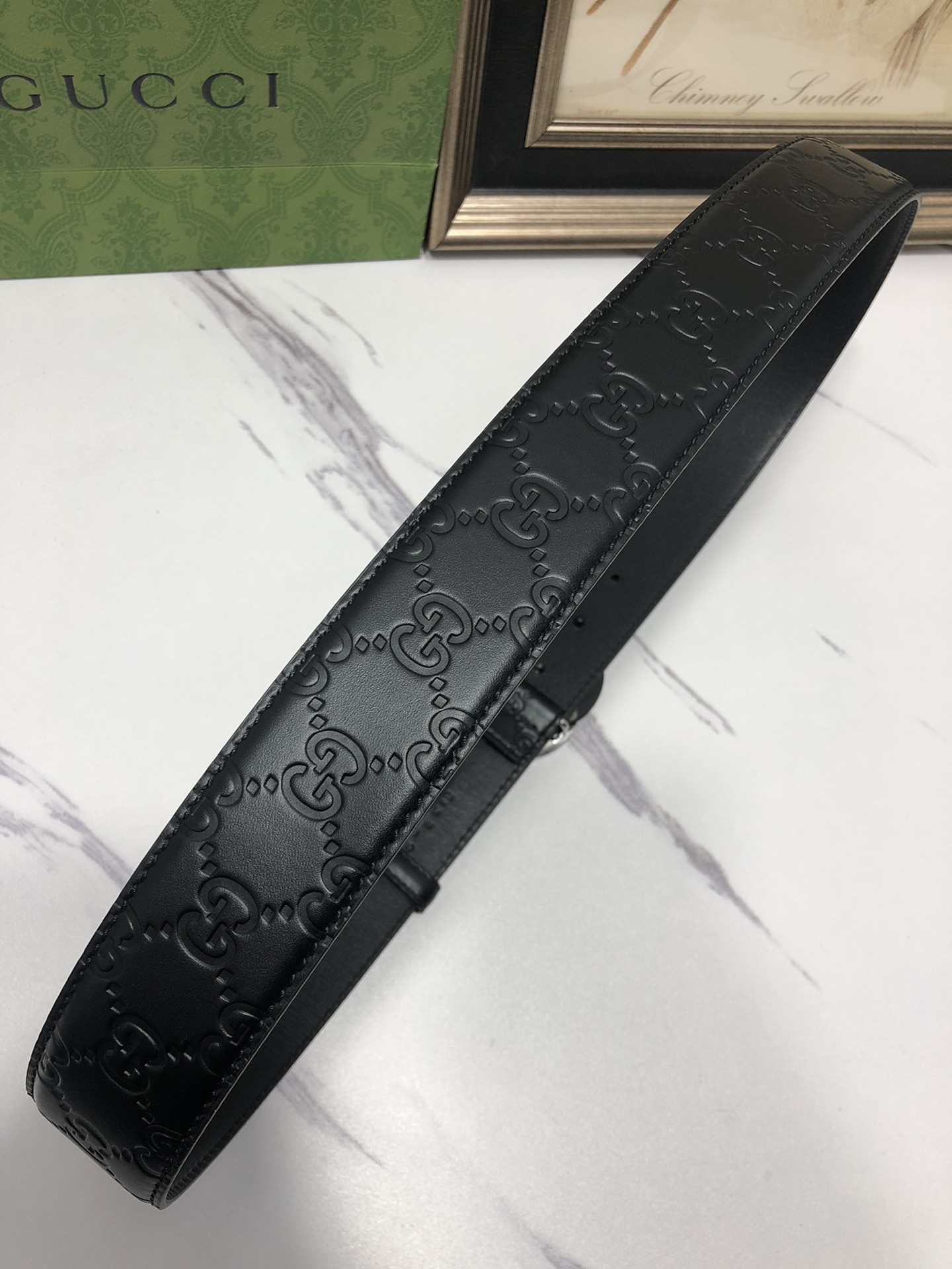 Gucci Male Leather Belt Top Grain Leather L