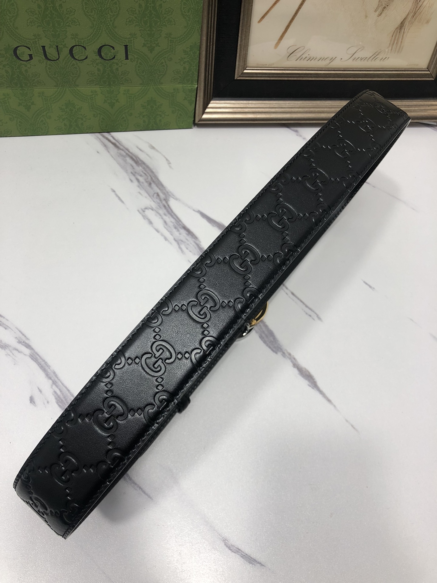 Gucci Male Leather Belt Top Grain Leather L