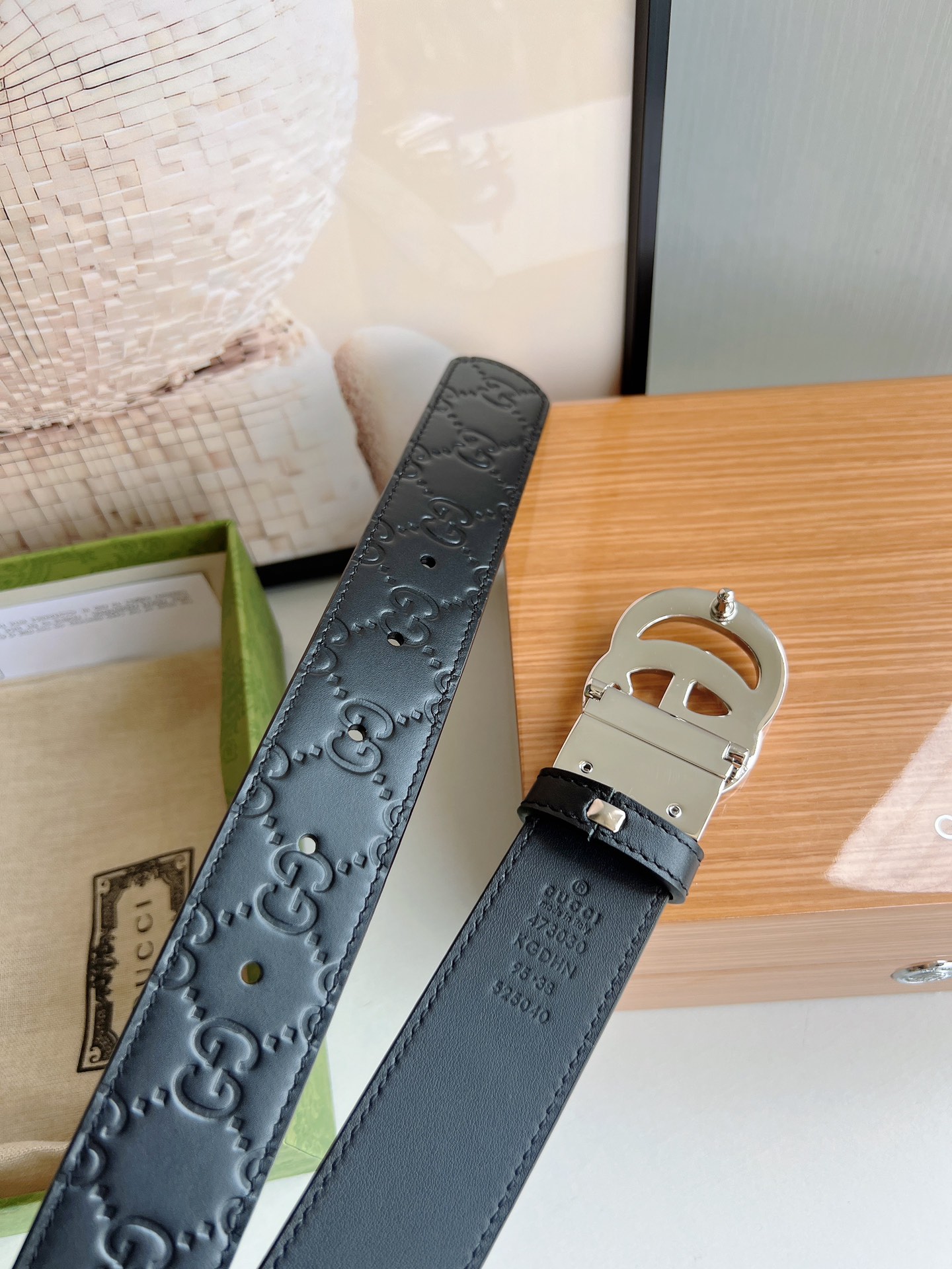 Gucci Male Leather Belt Top Grain Leather M