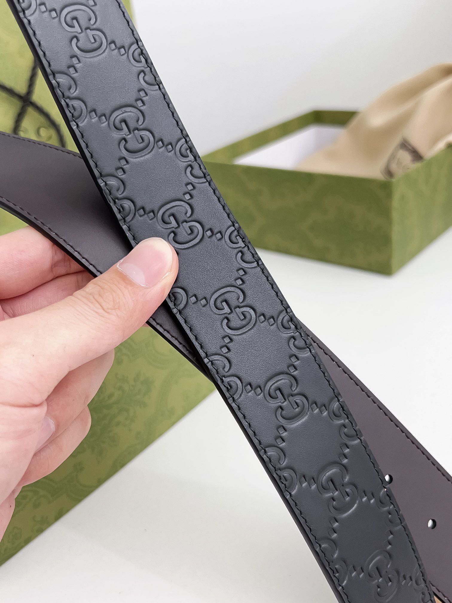 Gucci Male Leather Belt Top Grain Leather M