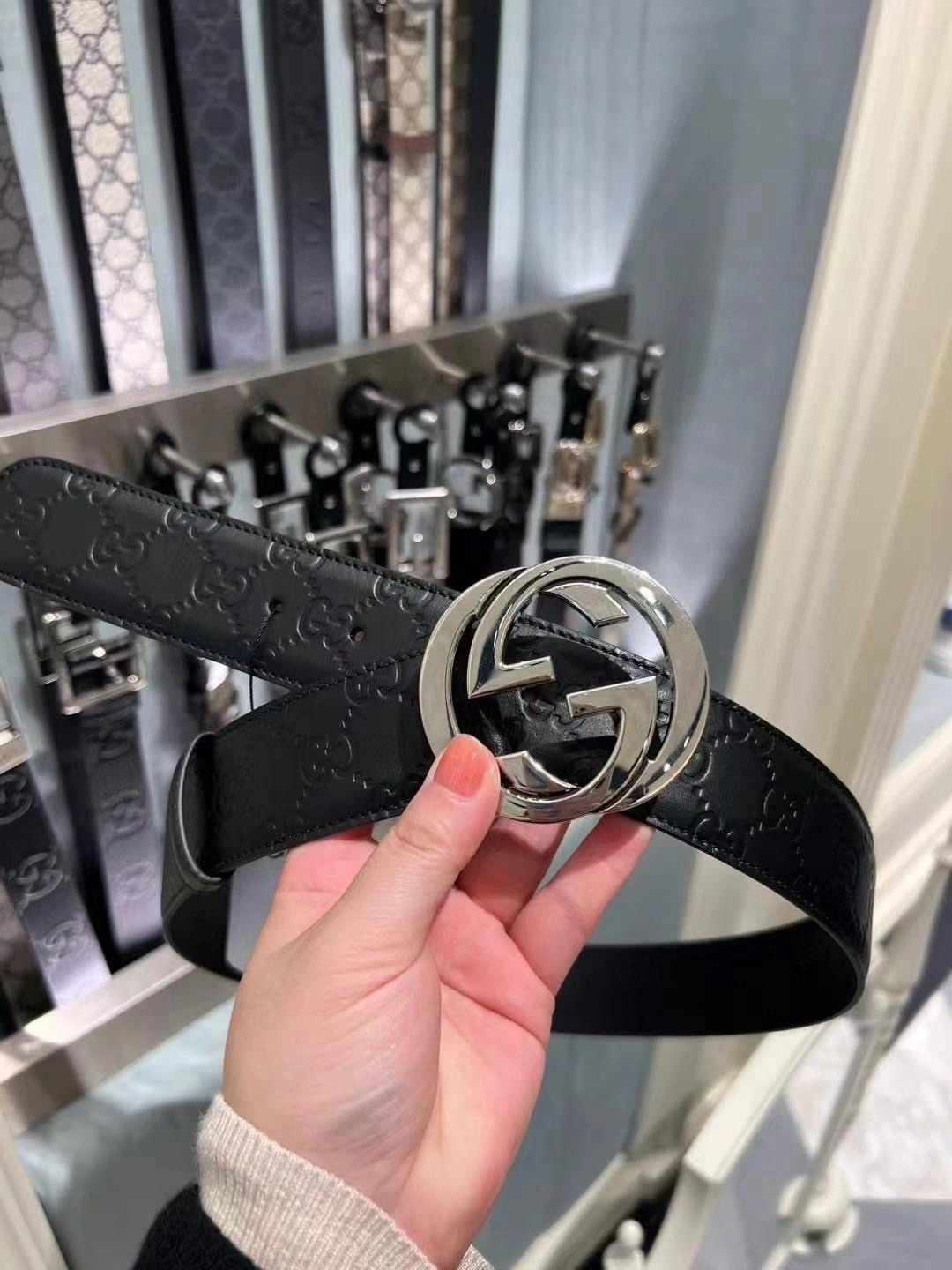 Gucci Male Leather Belt M-l