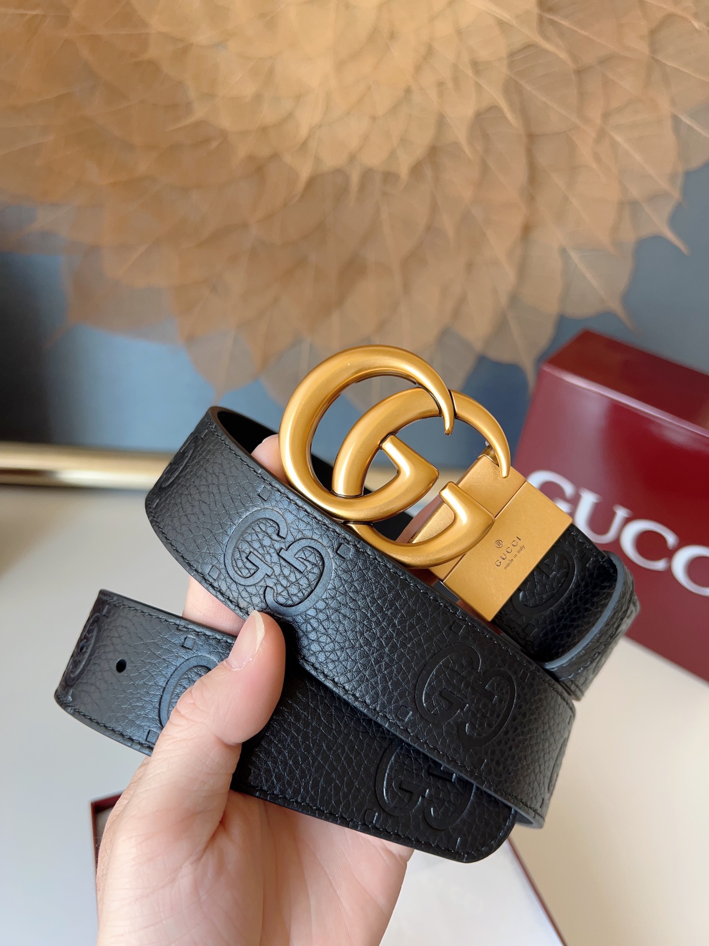 Gucci Basic Belt Cow Leather Silver S-m-l