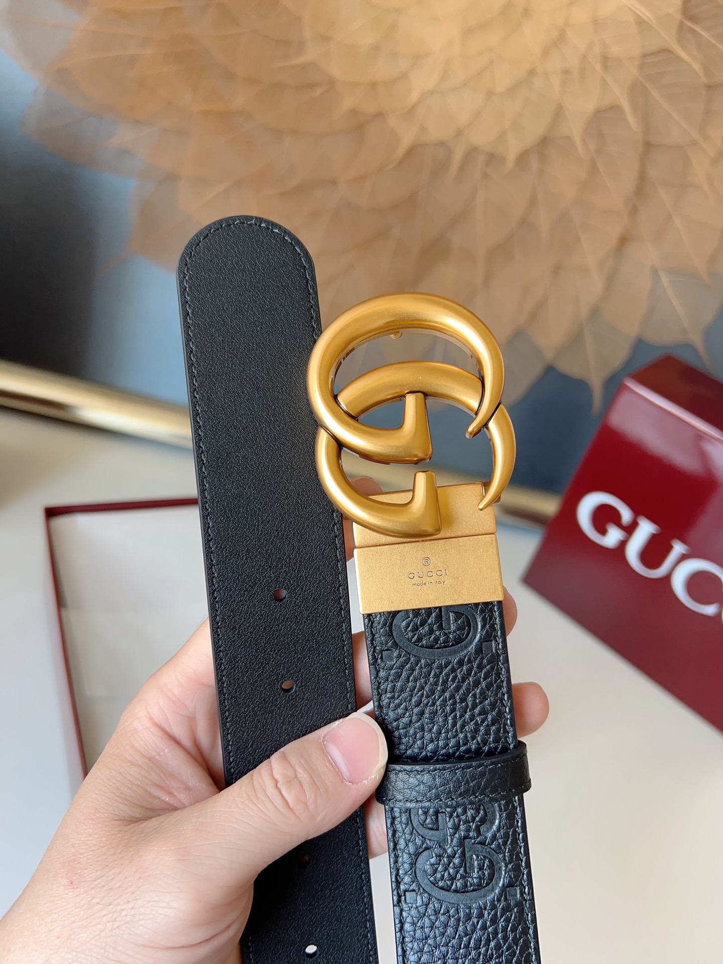 Gucci Basic Belt Cow Leather Silver S-m-l