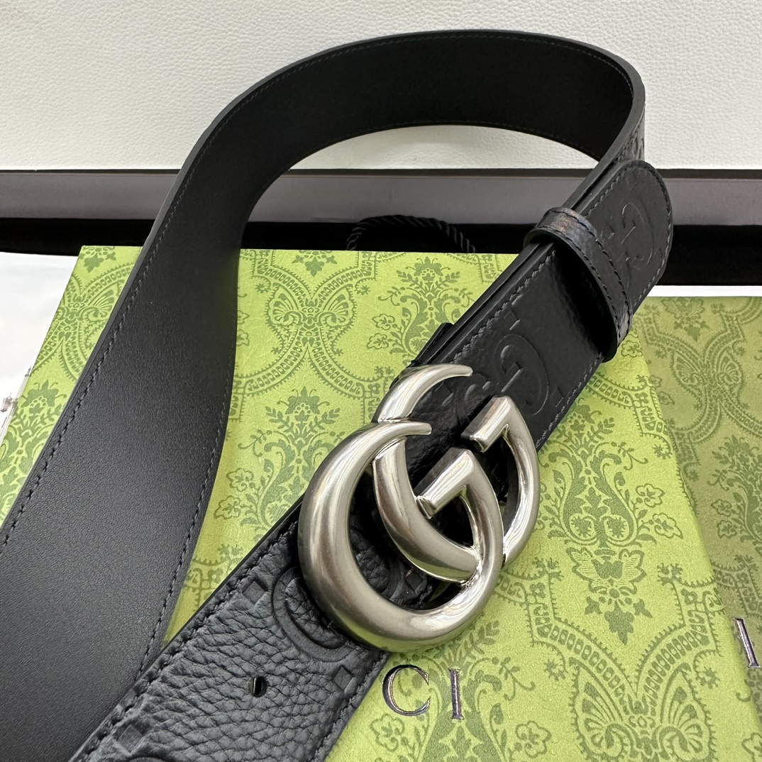 Gucci Basic Belt Top Grain Leather Black M