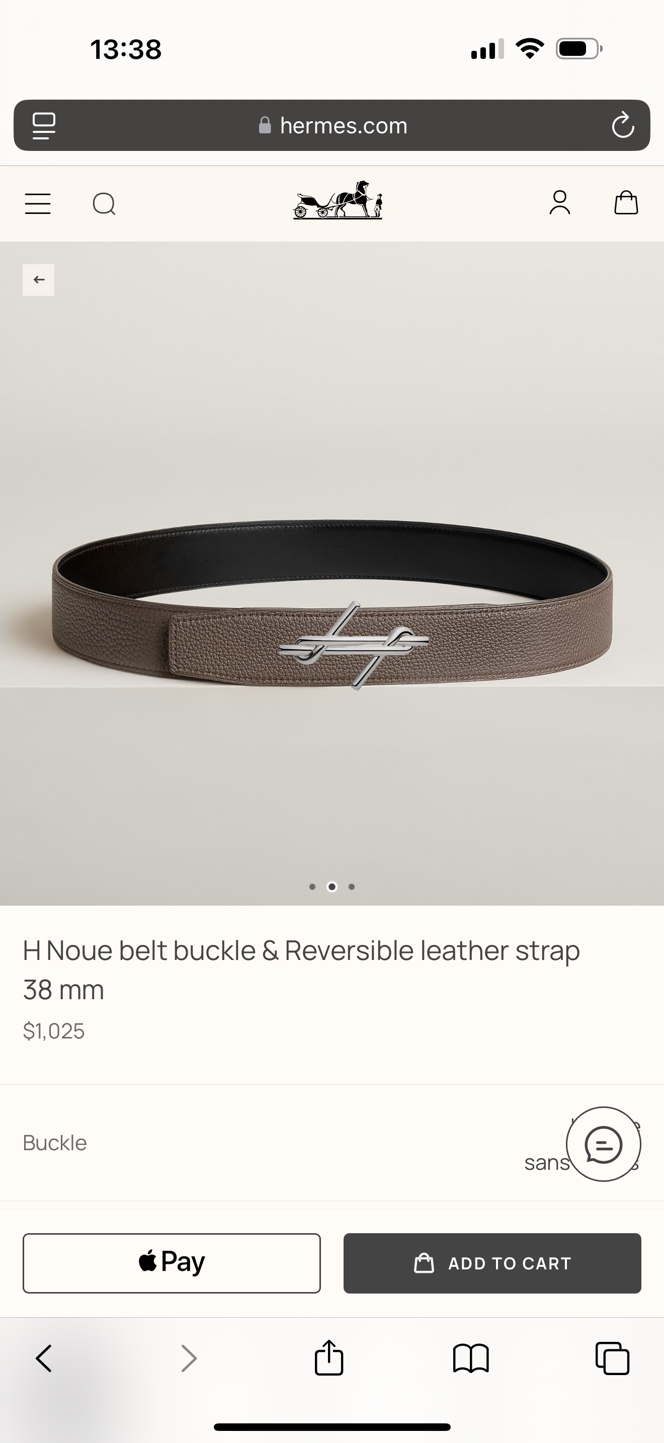 Hermès Male Basic Belt 38mm-s-m-l