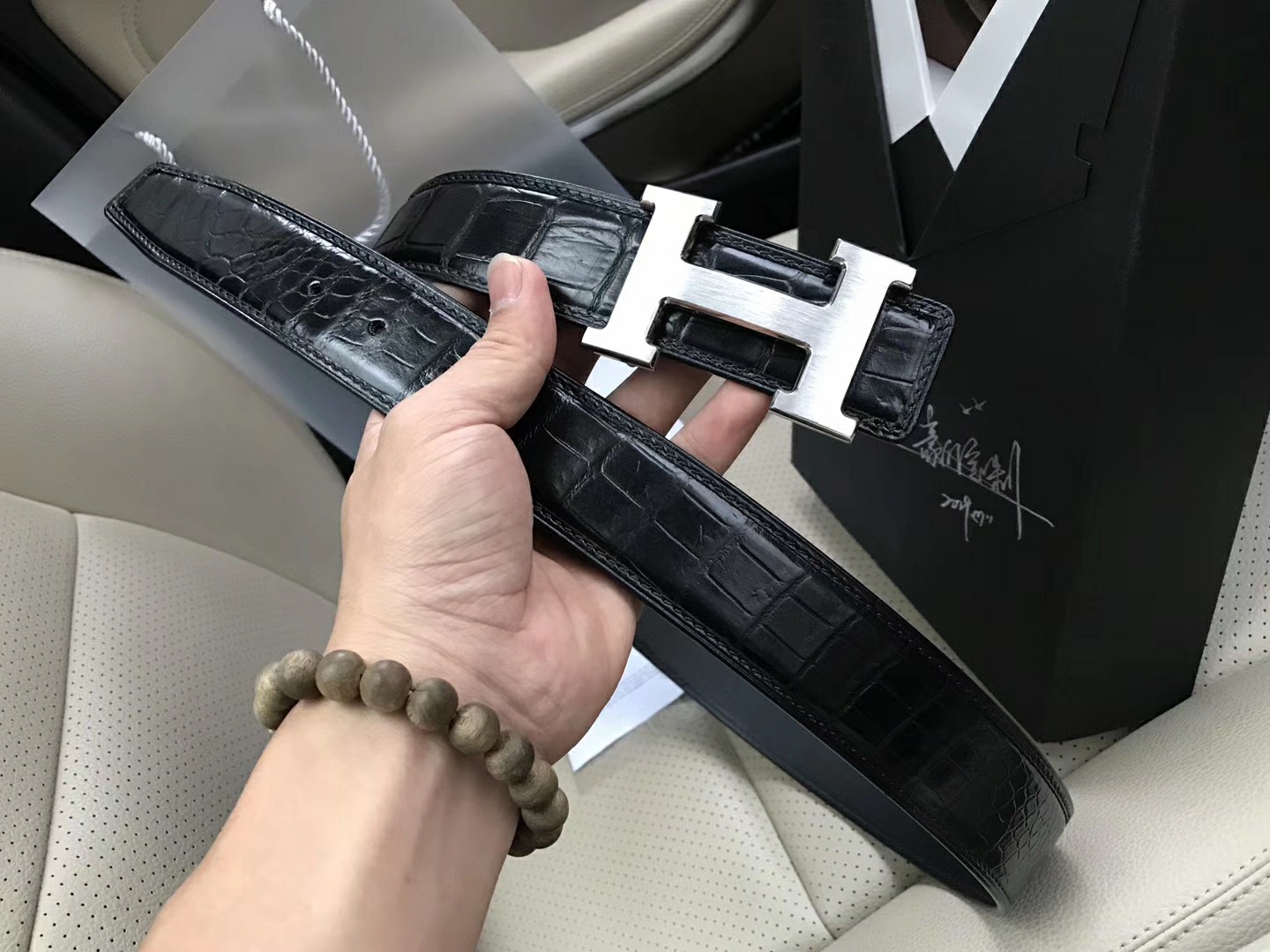 Hermès Male Leather Belt Cow Leather 8mm