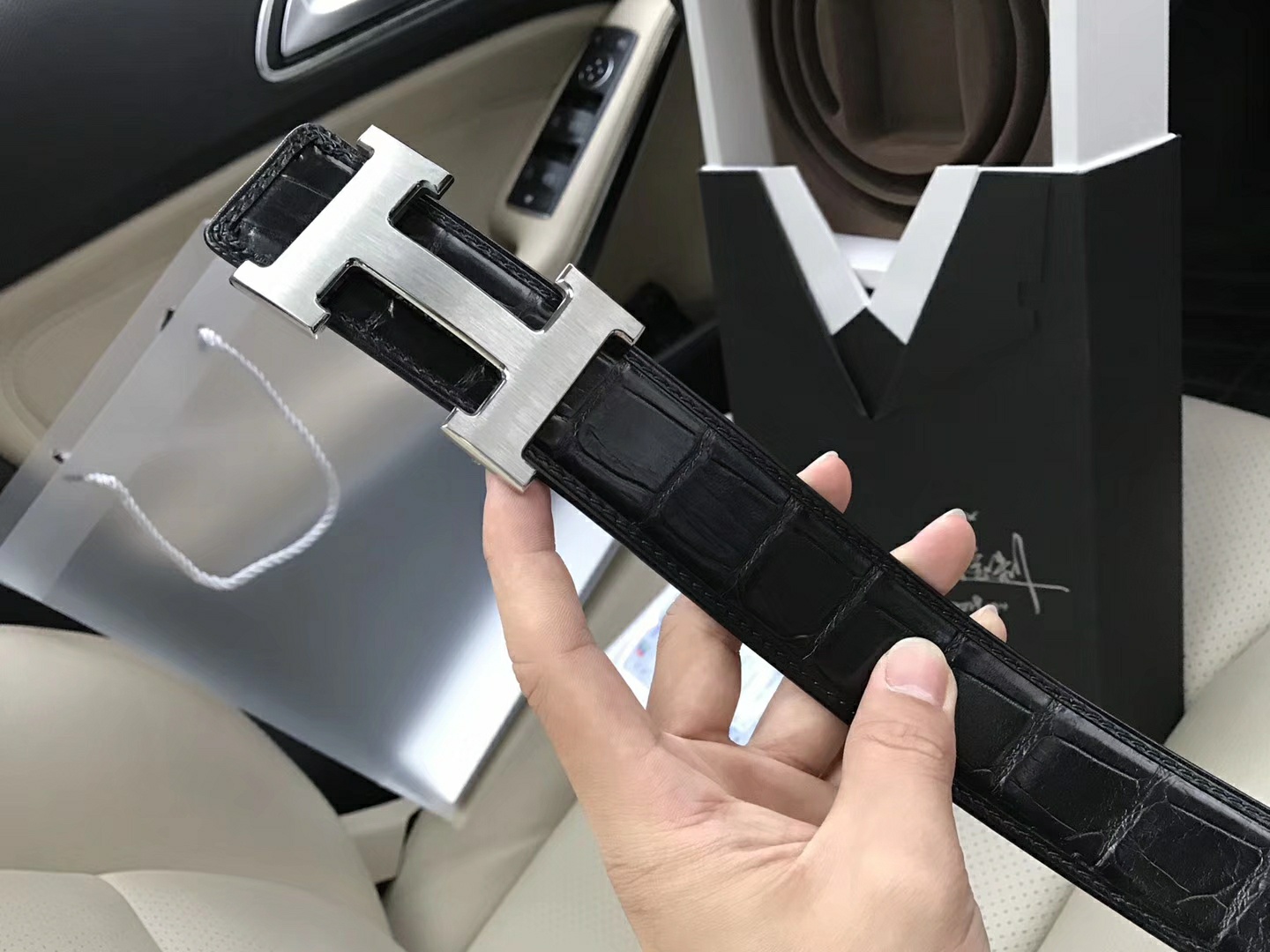 Hermès Male Leather Belt Cow Leather 8mm