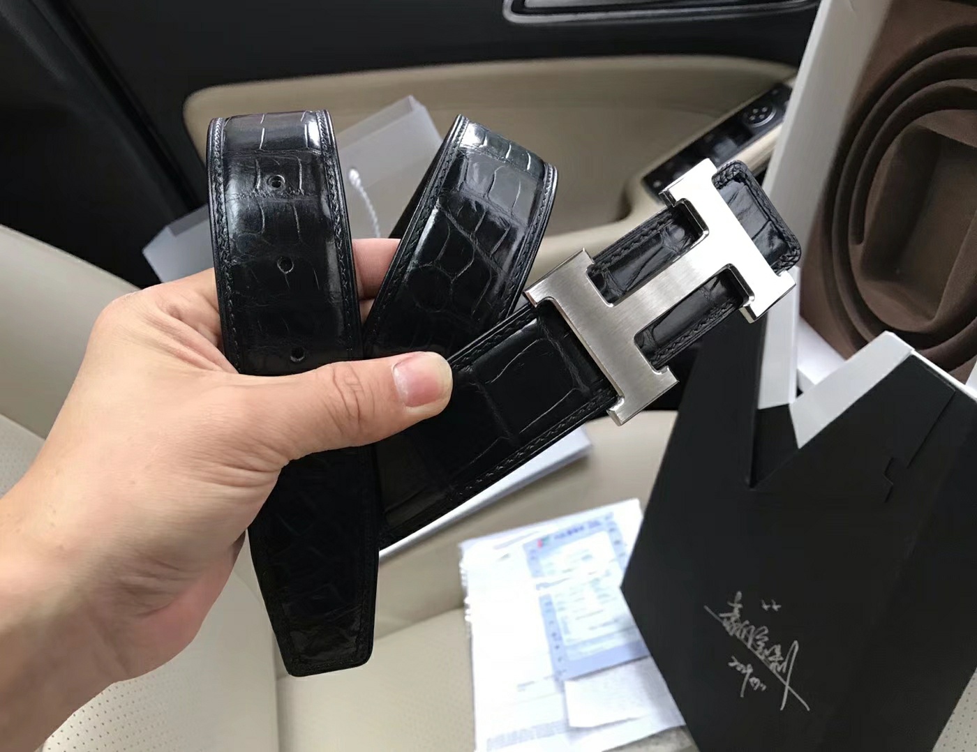 Hermès Male Leather Belt Cow Leather 8mm