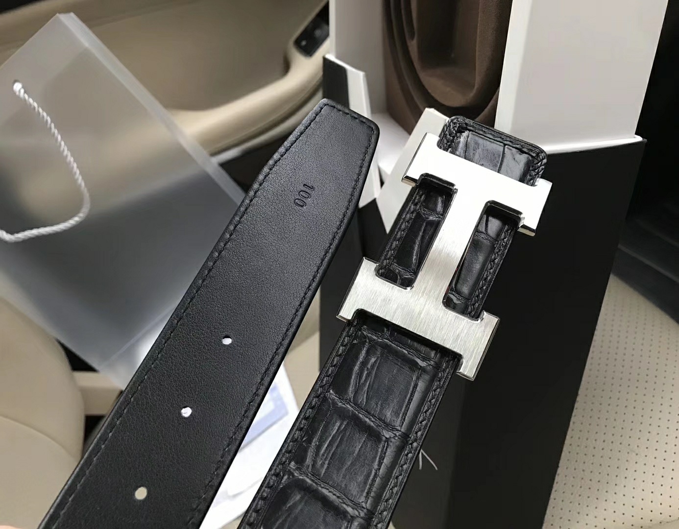 Hermès Male Leather Belt Cow Leather 8mm