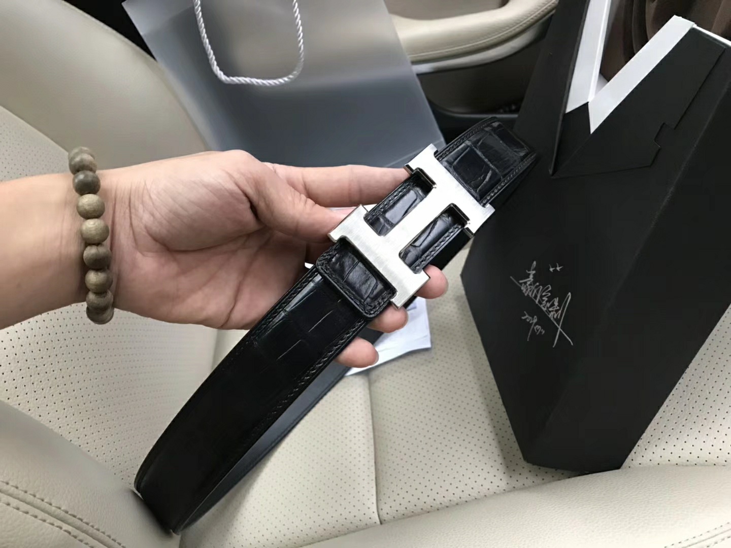 Hermès Male Leather Belt Cow Leather 8mm