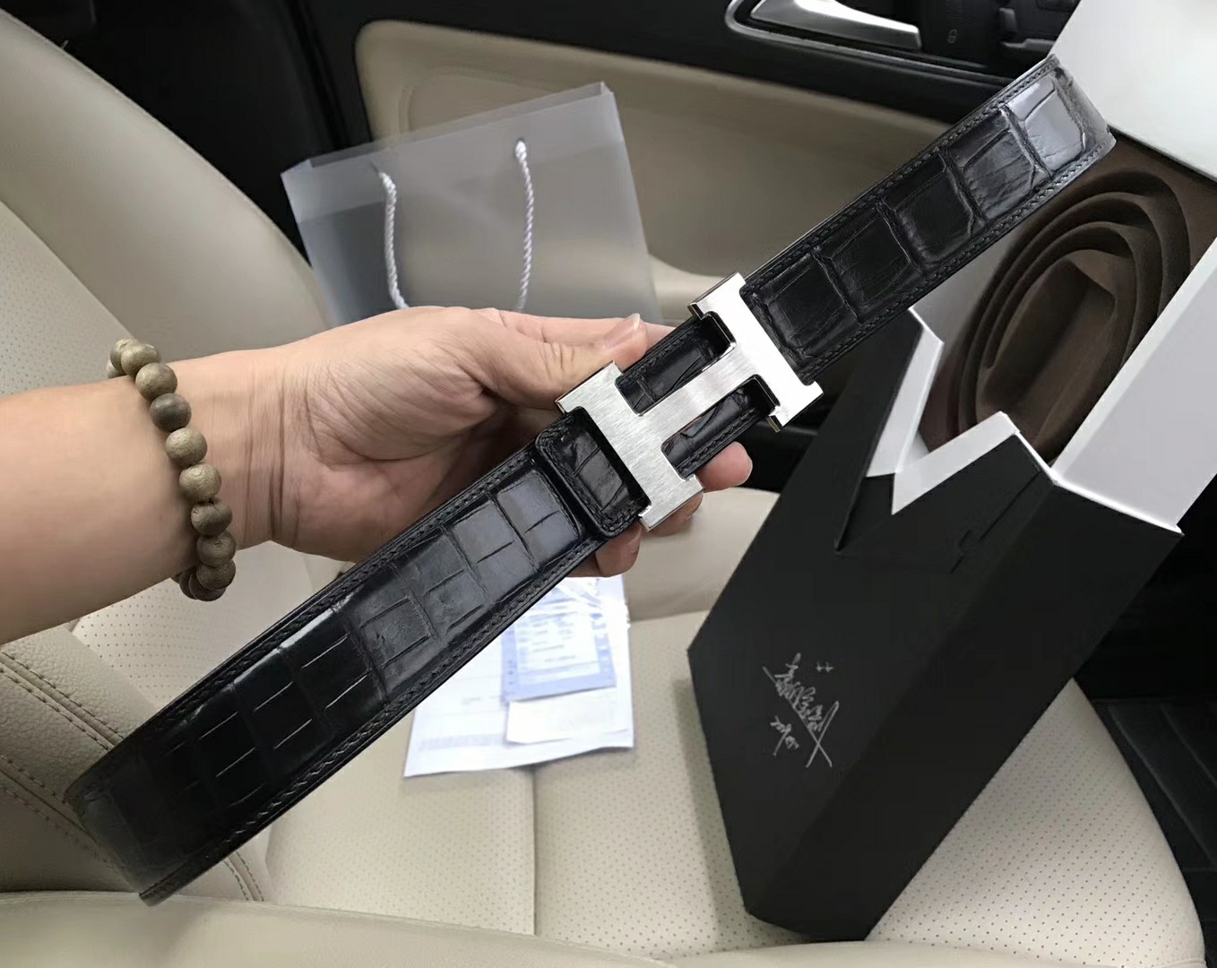 Hermès Male Leather Belt Cow Leather 8mm