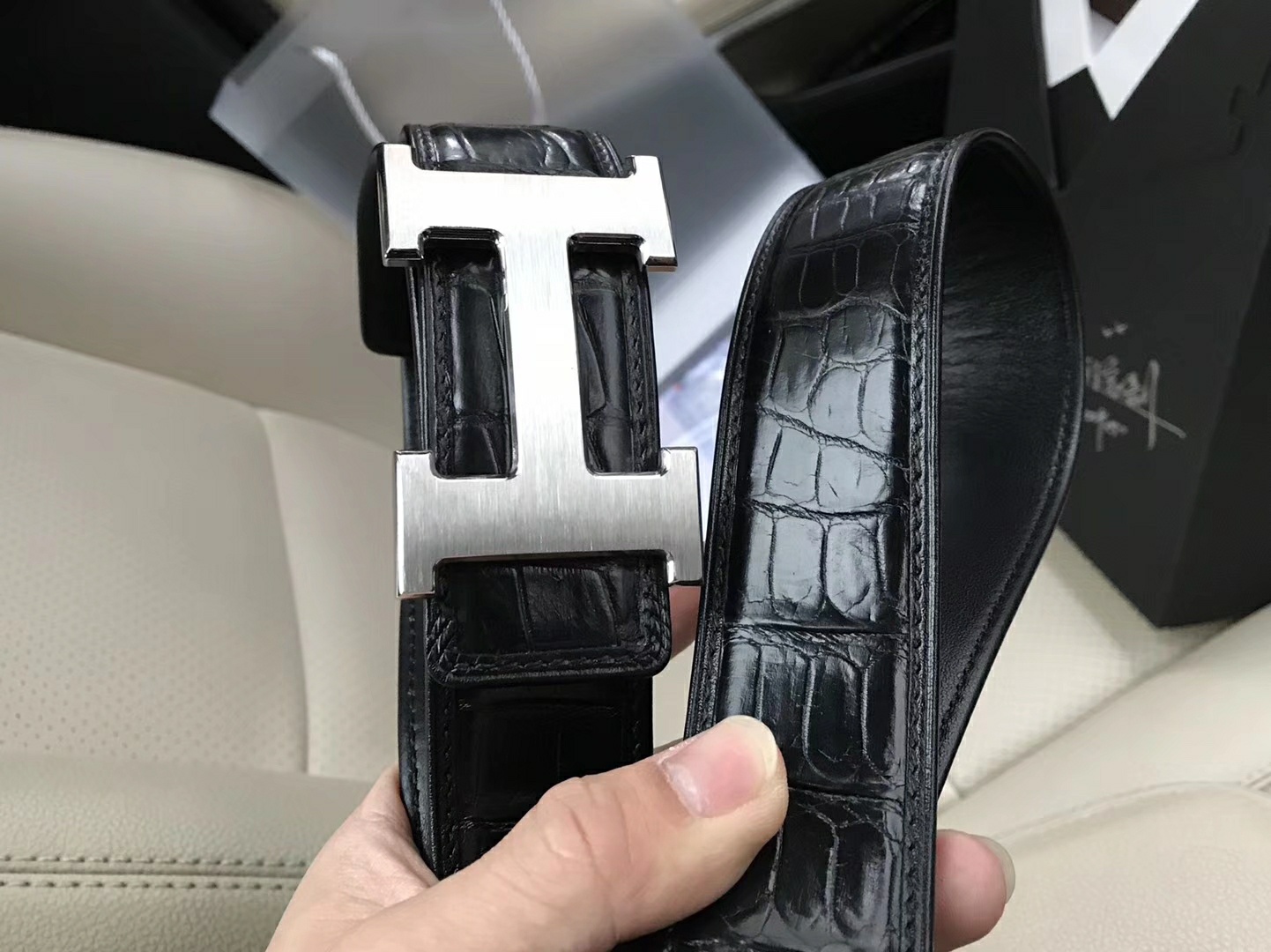 Hermès Male Leather Belt Cow Leather 8mm