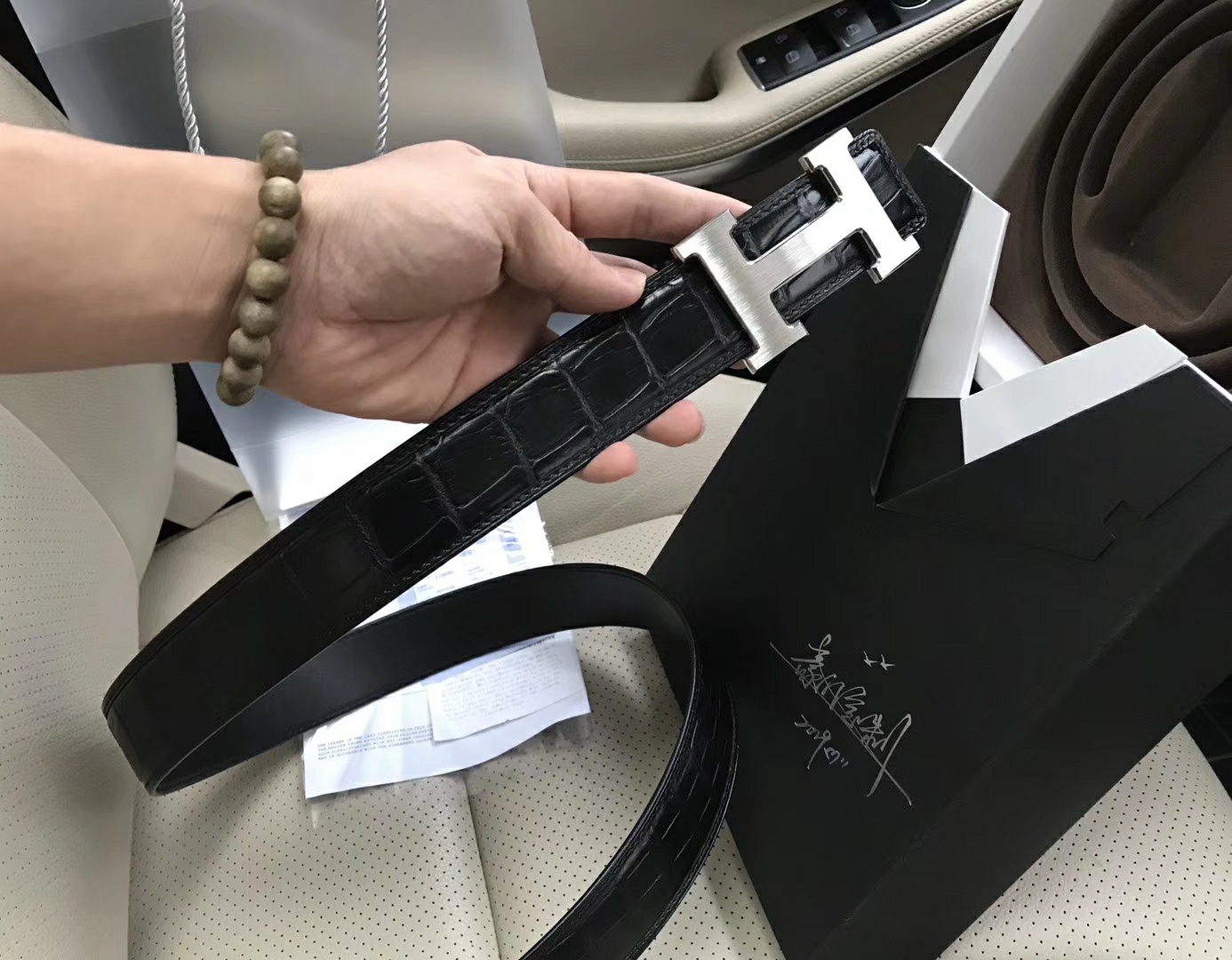 Hermès Male Leather Belt Cow Leather 8mm