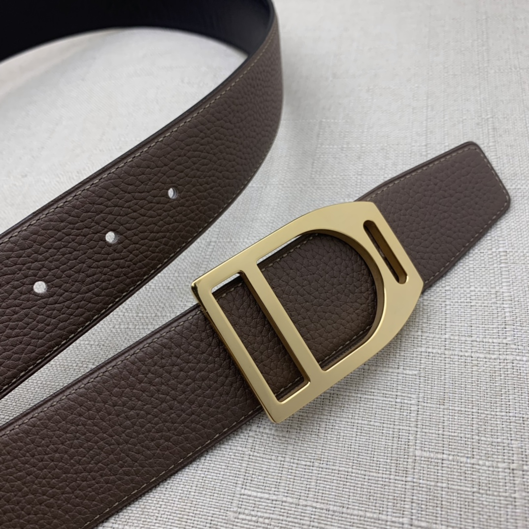 Hermès Basic Belt Top Grain Leather Black 38mm-m