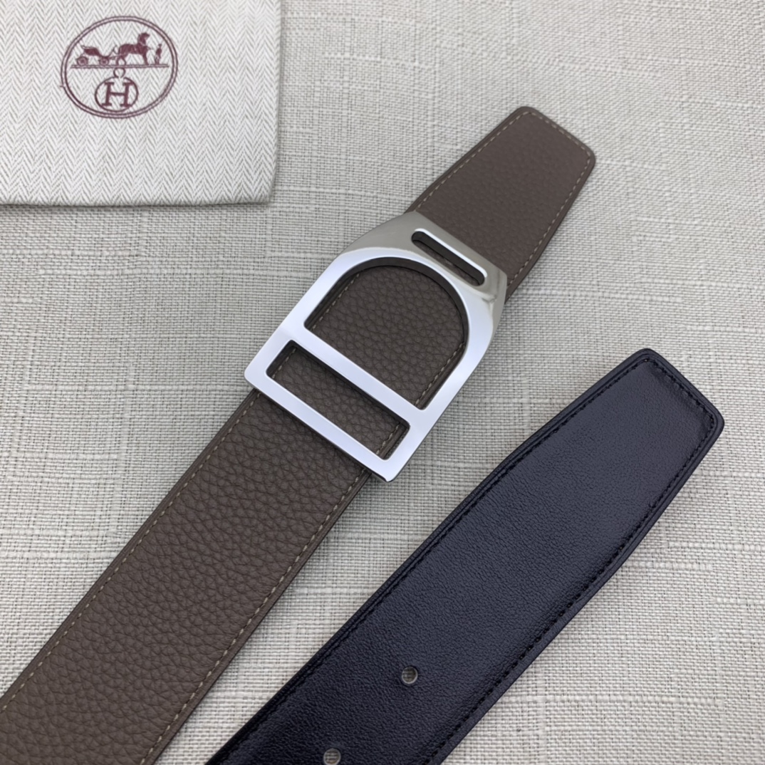 Hermès Basic Belt Top Grain Leather Black 38mm-m