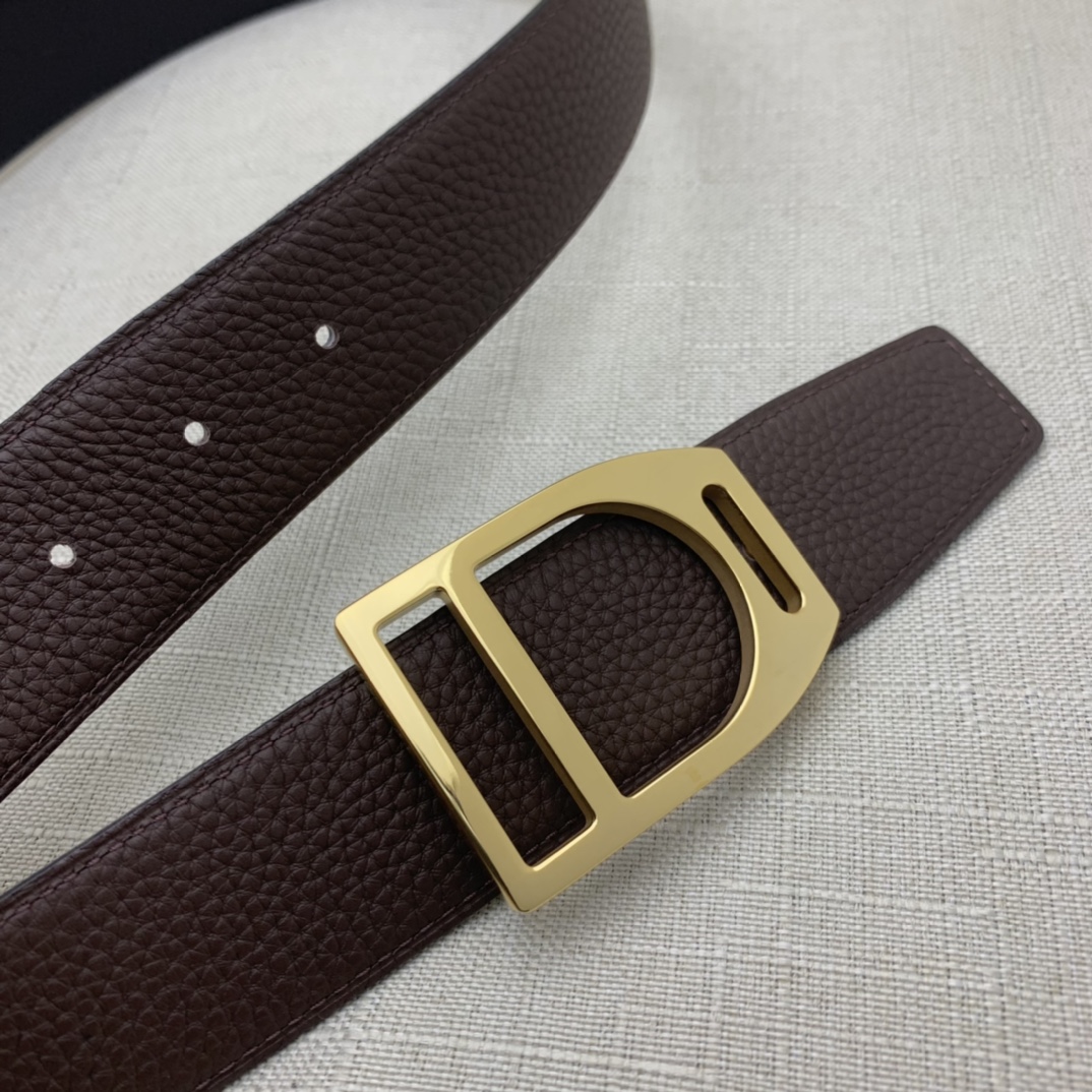 Hermès Basic Belt Top Grain Leather Black 38mm-m