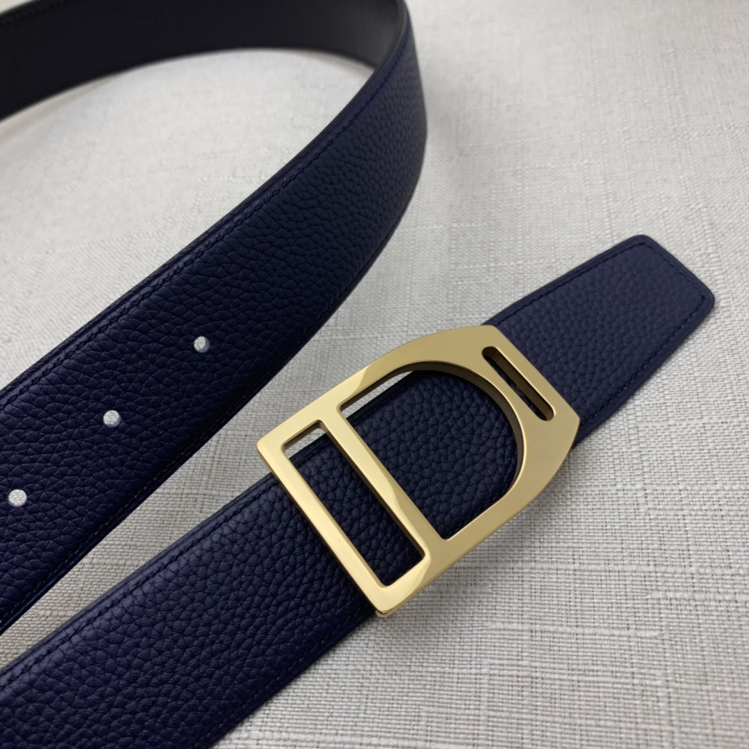 Hermès Basic Belt Top Grain Leather Black 38mm-m