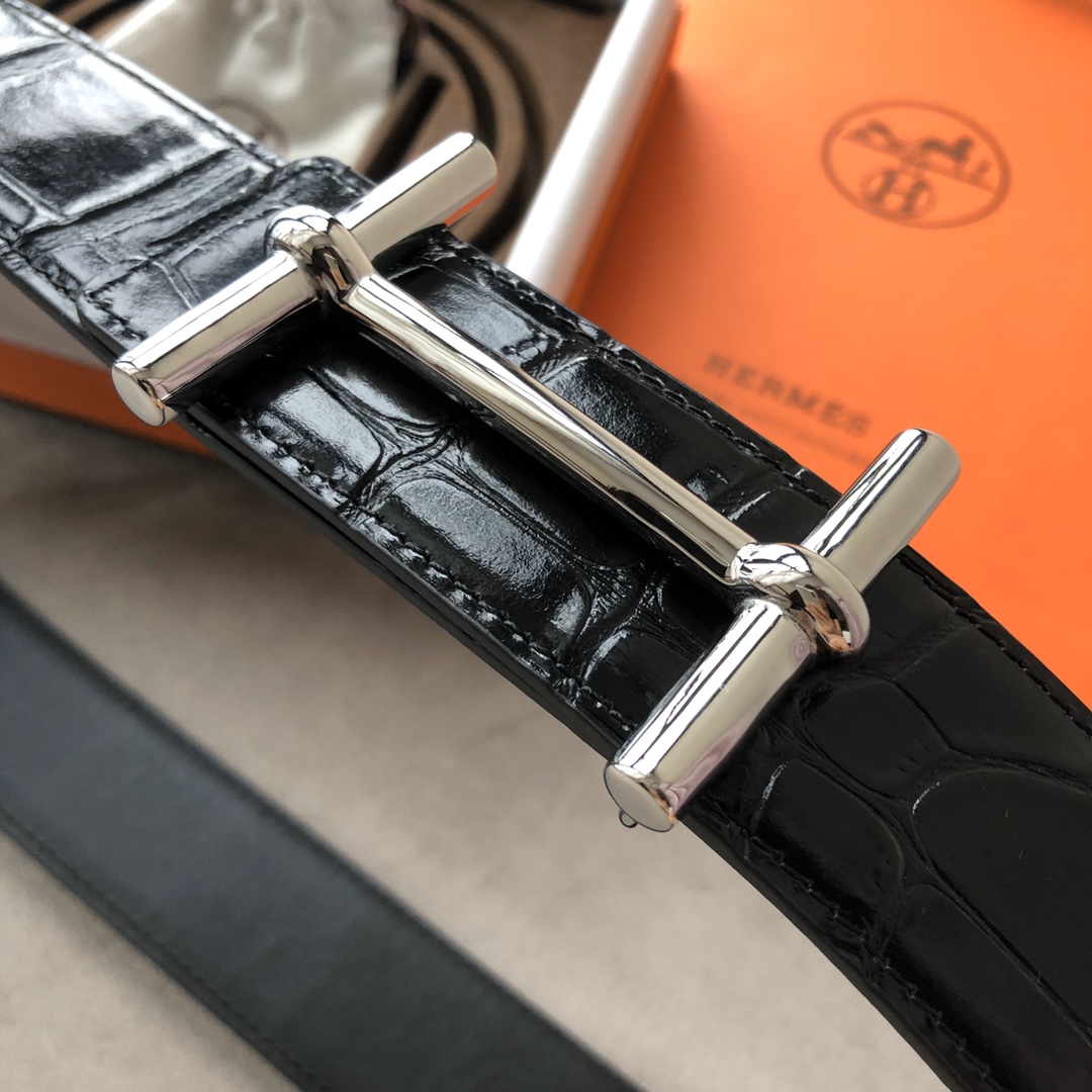 Hermès Male Leather Belt Cow Leather 38mm-s-m