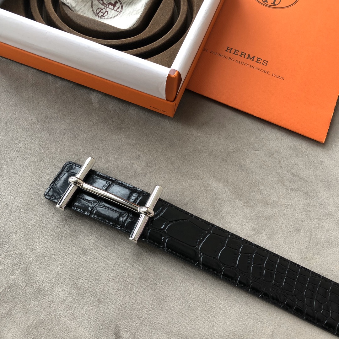 Hermès Male Leather Belt Cow Leather 38mm-s-m