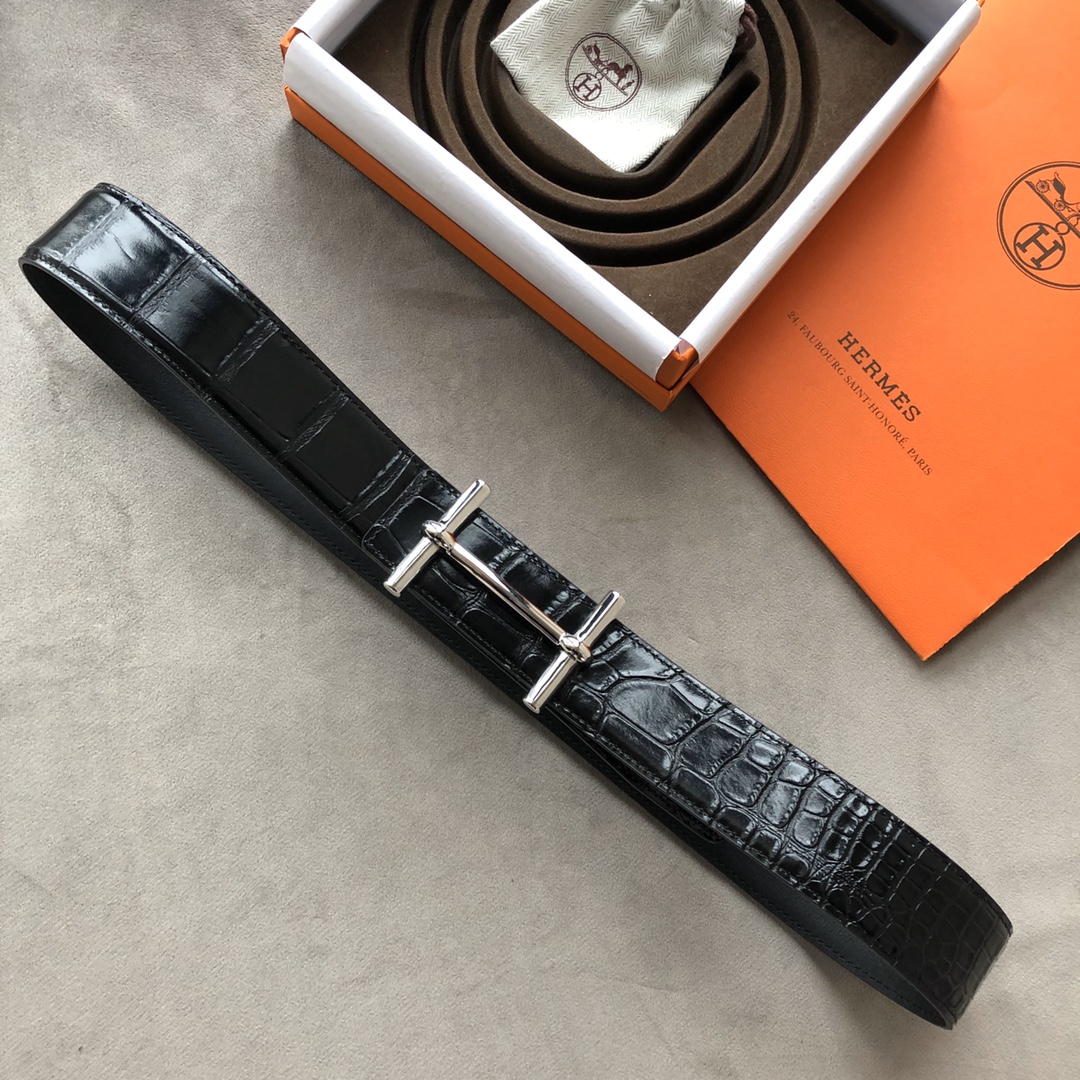 Hermès Male Leather Belt Cow Leather 38mm-s-m