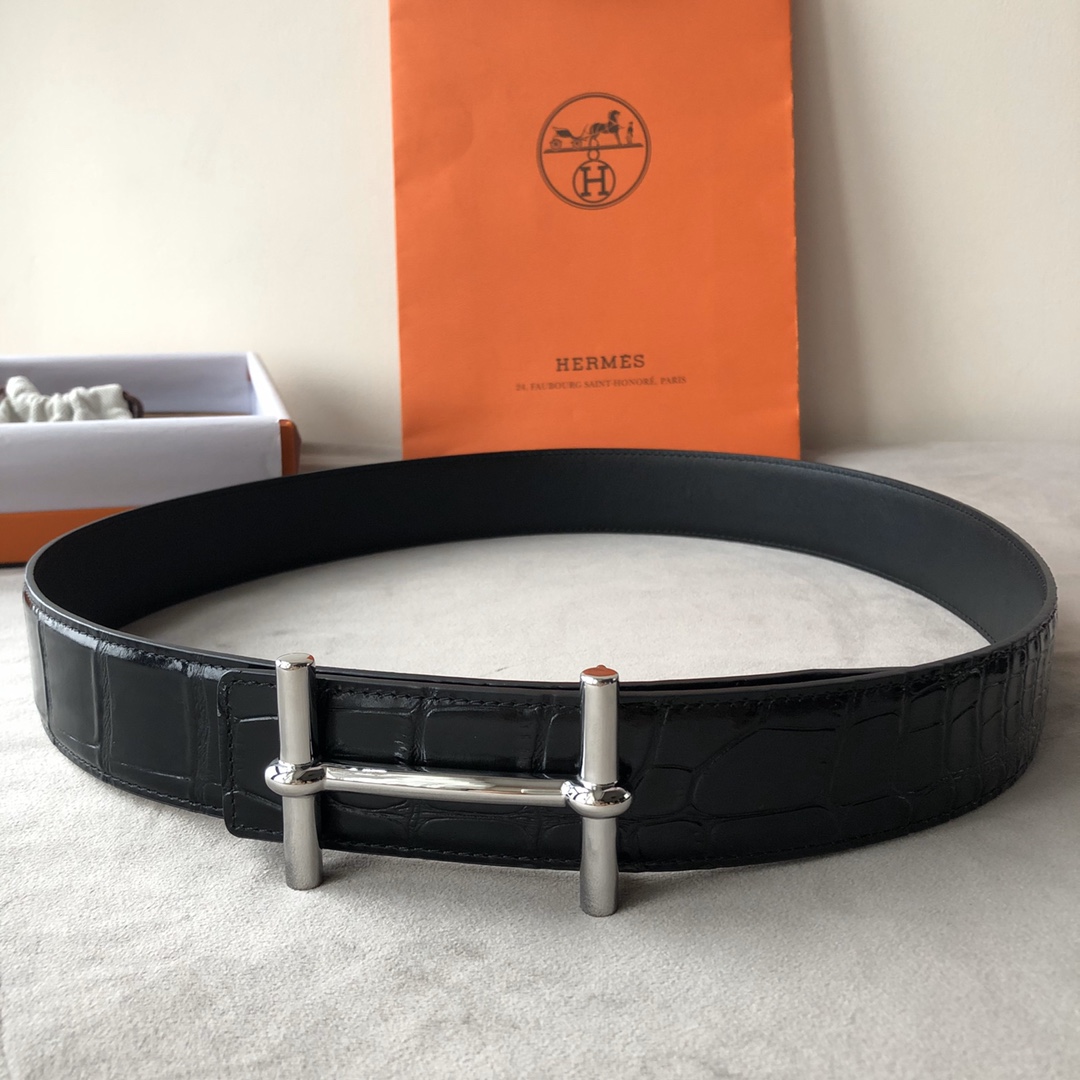 Hermès Male Leather Belt Cow Leather 38mm-s-m