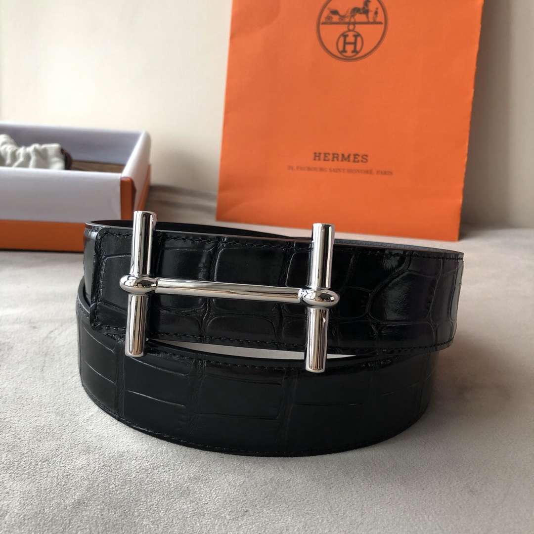 Hermès Male Leather Belt Cow Leather 38mm-s-m