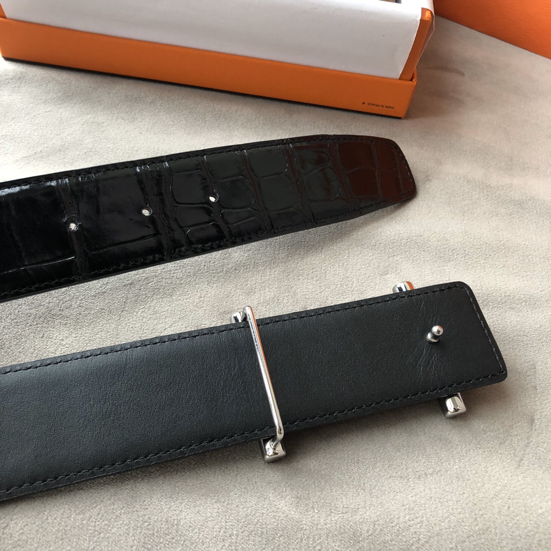 Hermès Male Leather Belt Cow Leather 38mm-s-m