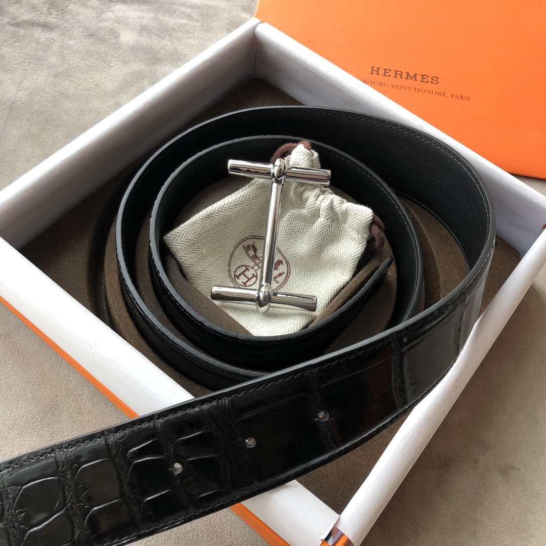 Hermès Male Leather Belt Cow Leather 38mm-s-m