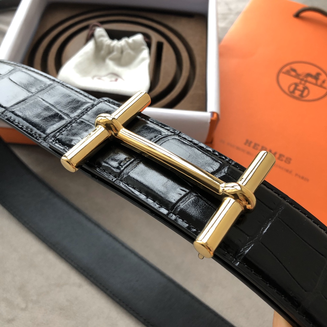 Hermès Male Leather Belt Cow Leather 38mm-s-m